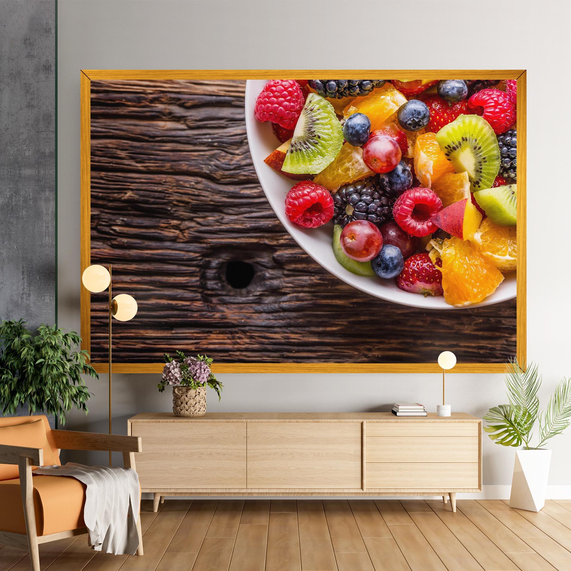 Vászonkép Fresh Fruit Salad mockup 9