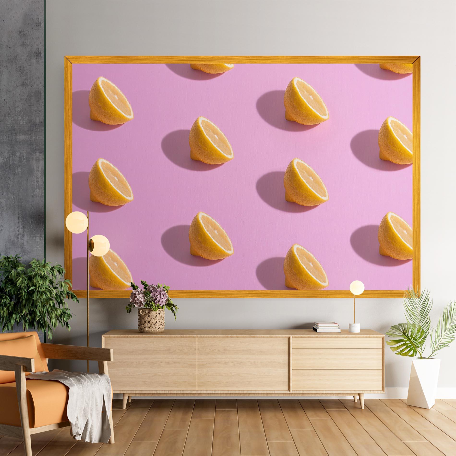 Vászonkép Lemon Pattern mockup 9