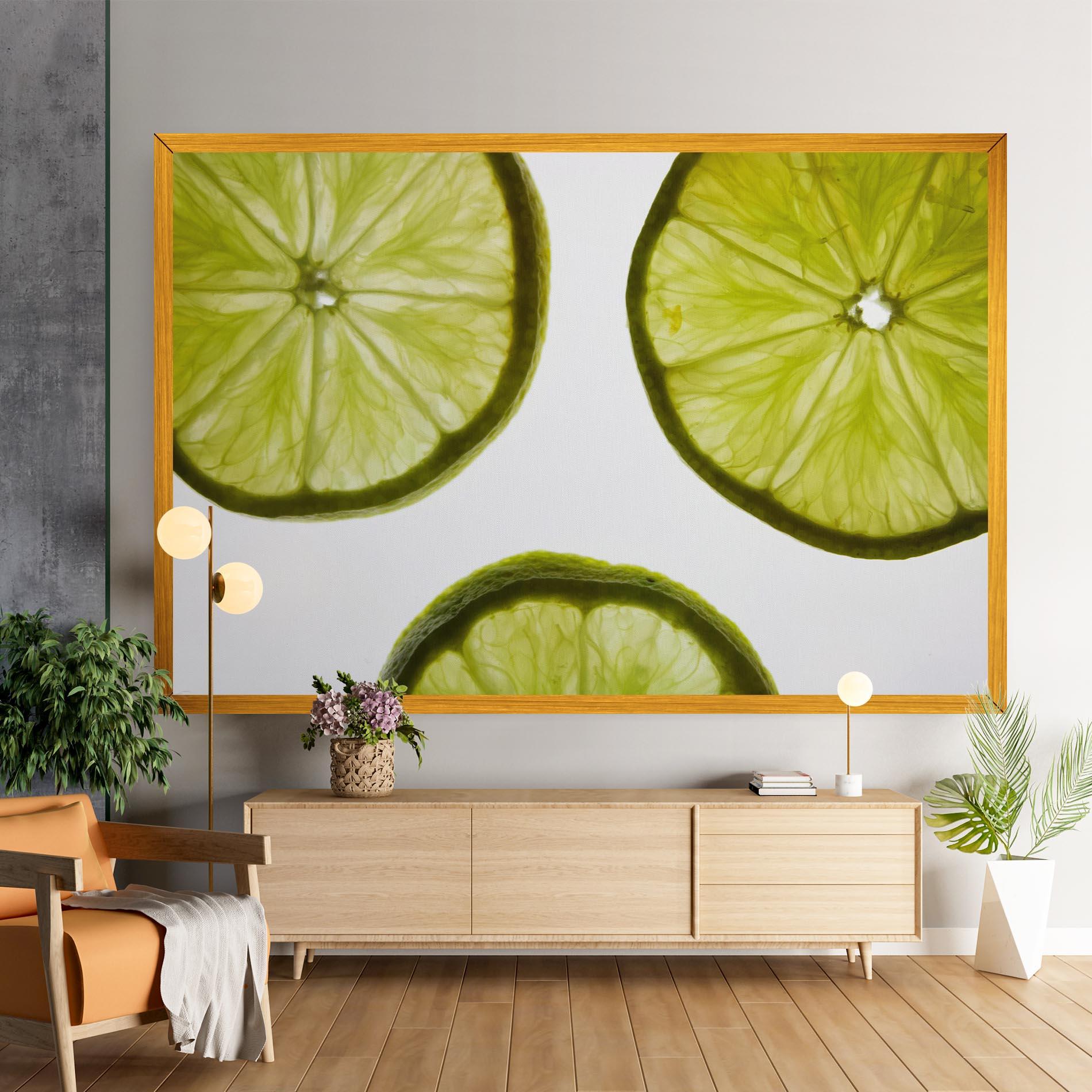 Vászonkép Lime Slice mockup 9