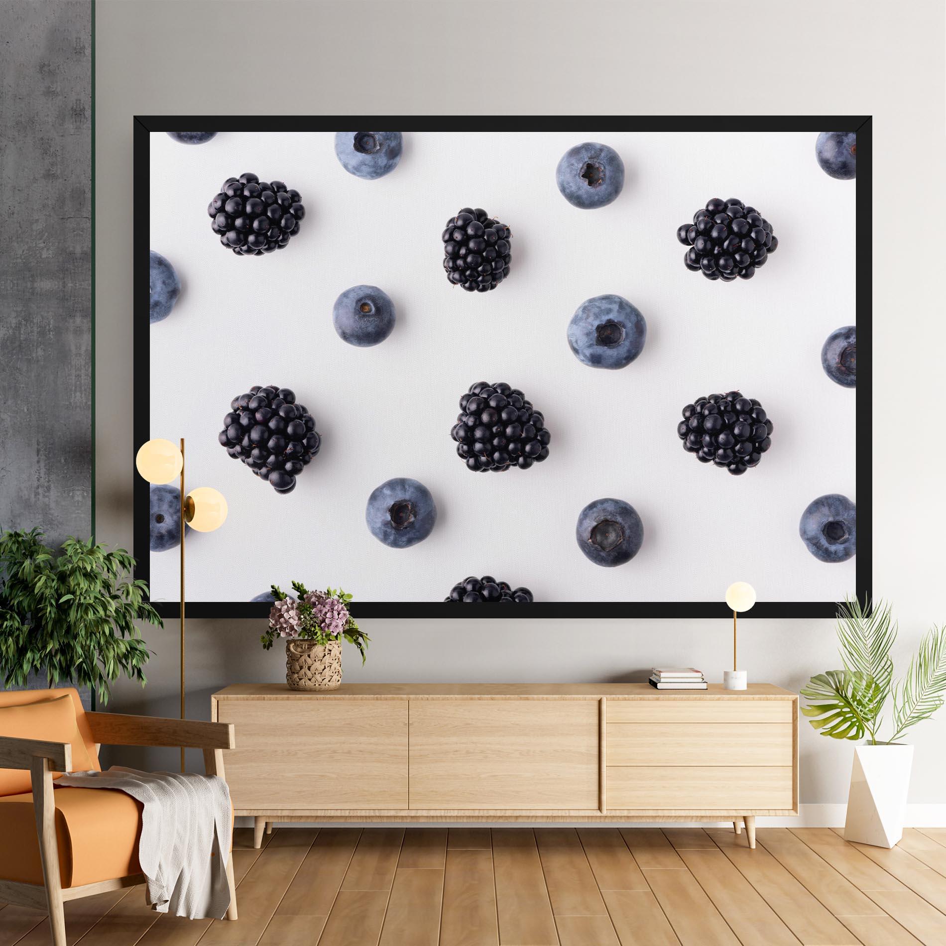 Vászonkép Blackberries And Blueberries mockup 9