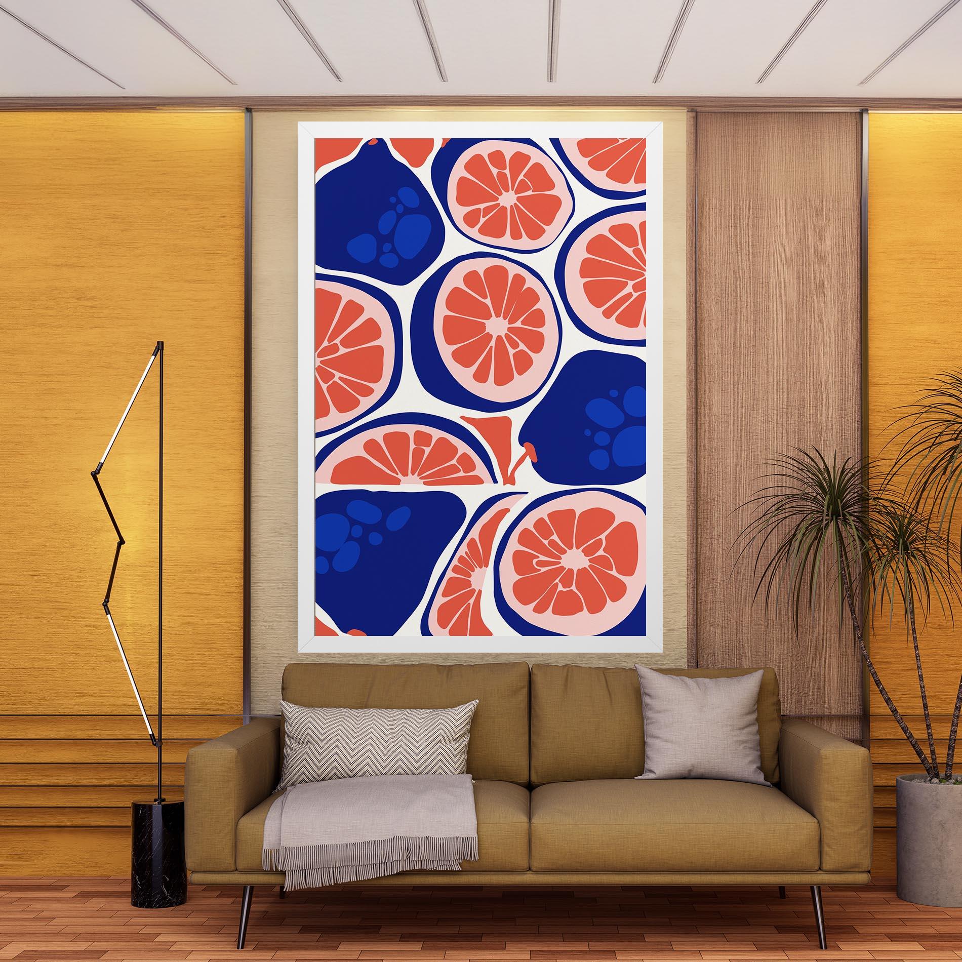 Vászonkép Blue Pink Fruit mockup 9