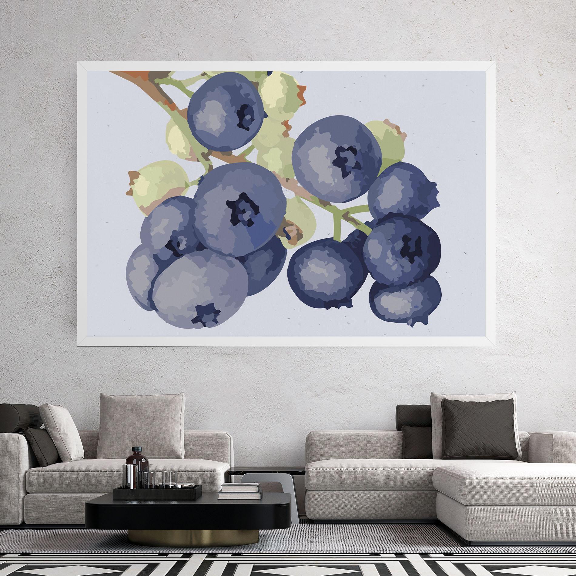 Vászonkép Blueberries Art mockup 2