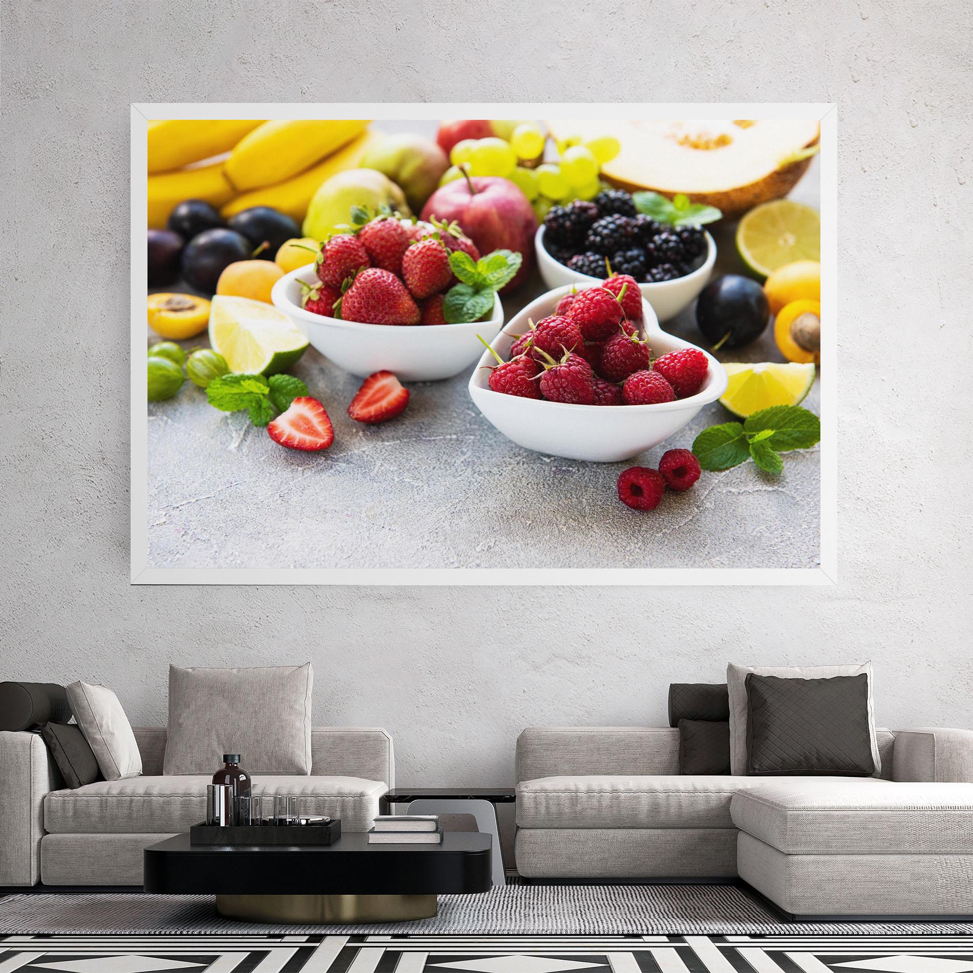 Vászonkép Heart Fresh Fruits mockup 2