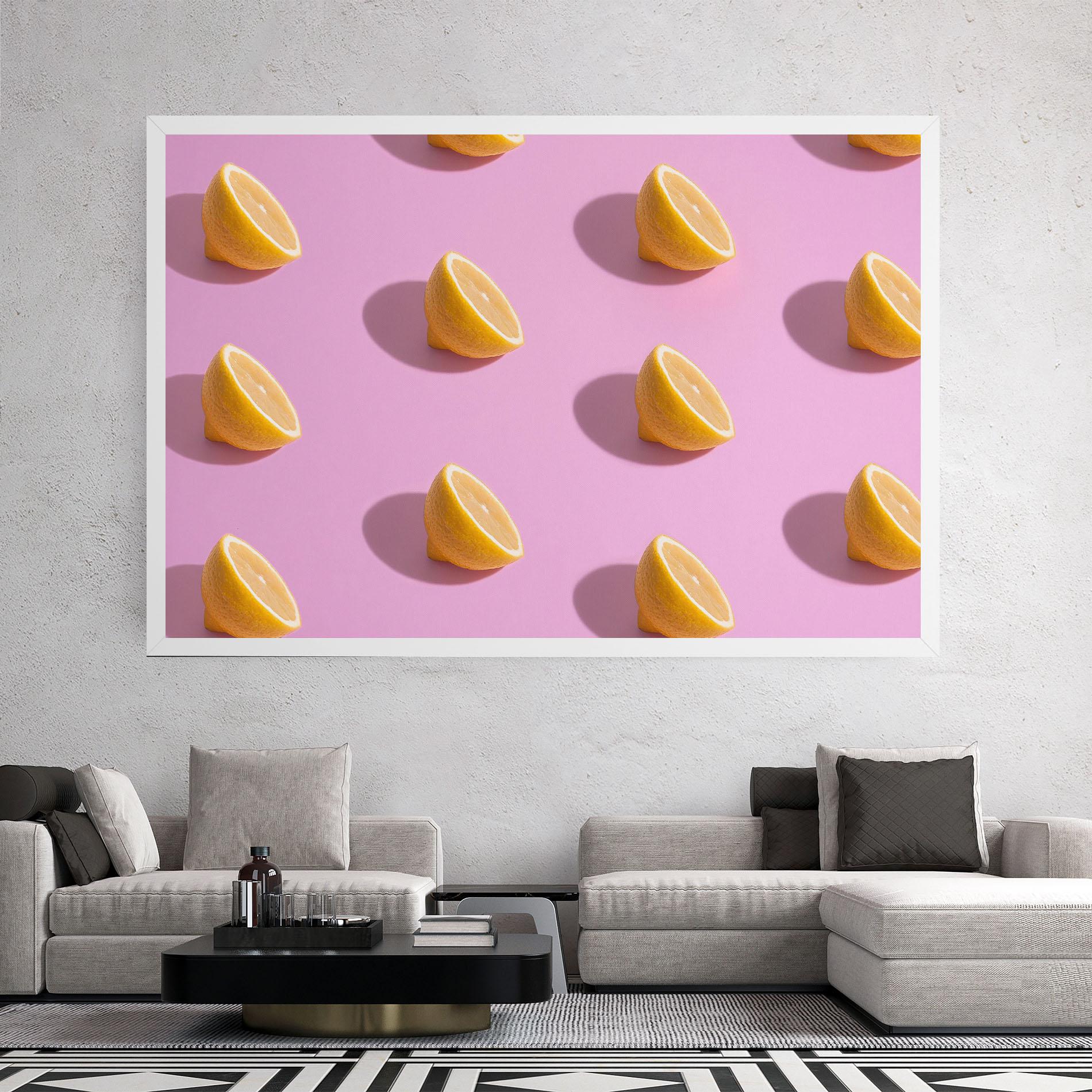 Vászonkép Lemon Pattern mockup 2