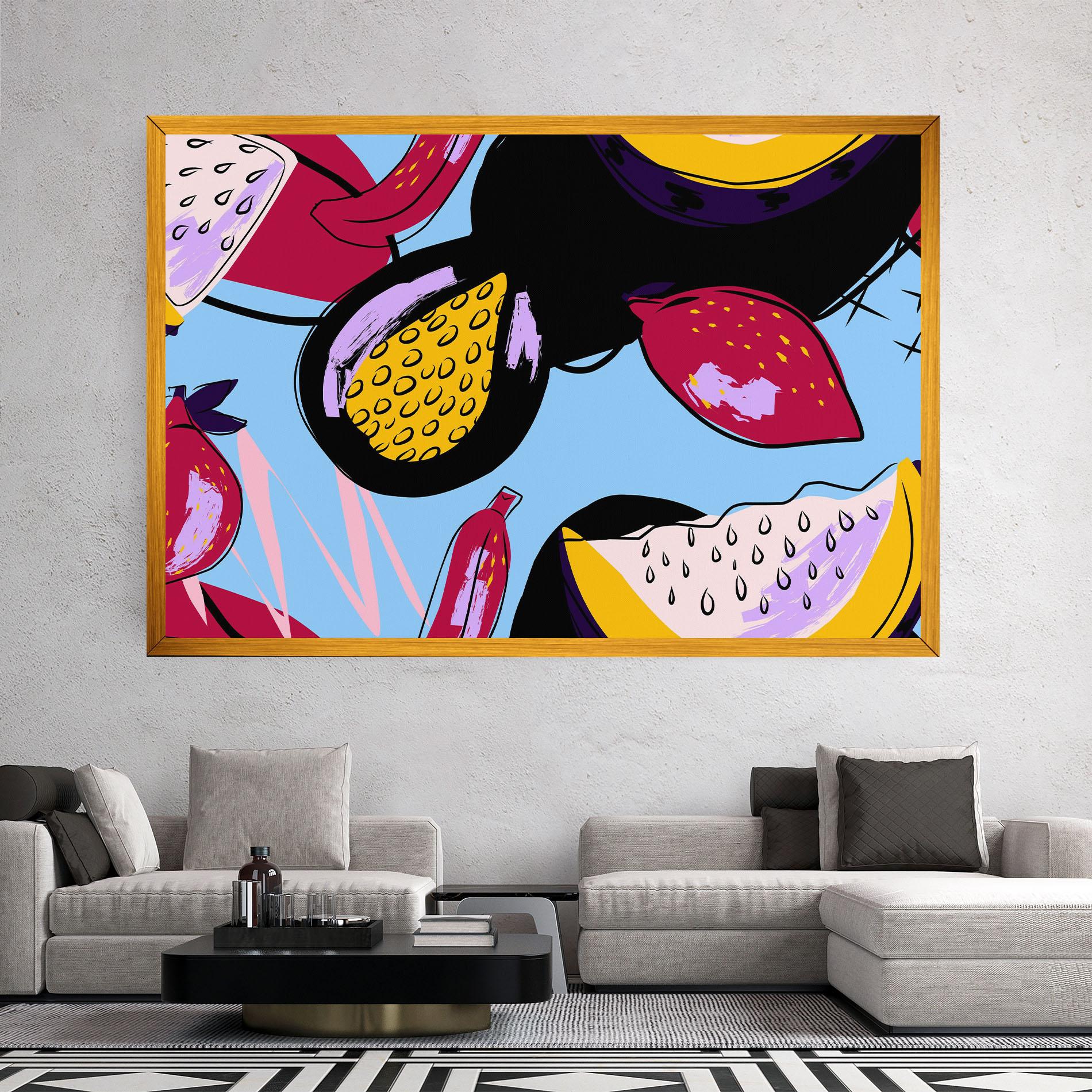 Vászonkép Colorful Fruits mockup 2