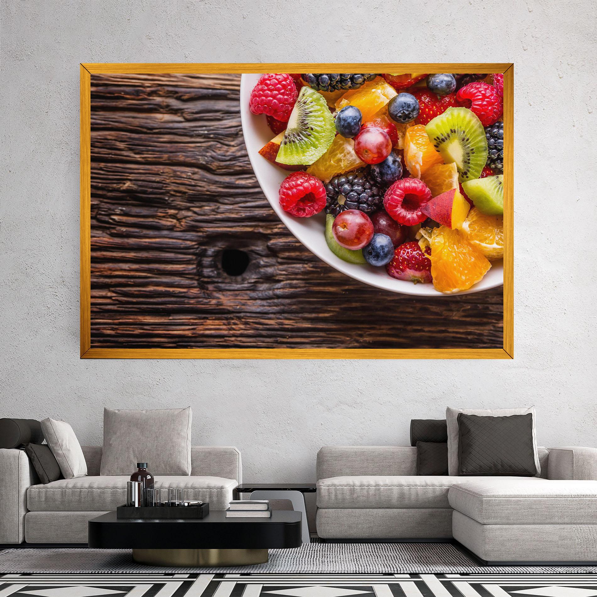 Vászonkép Fresh Fruit Salad mockup 2