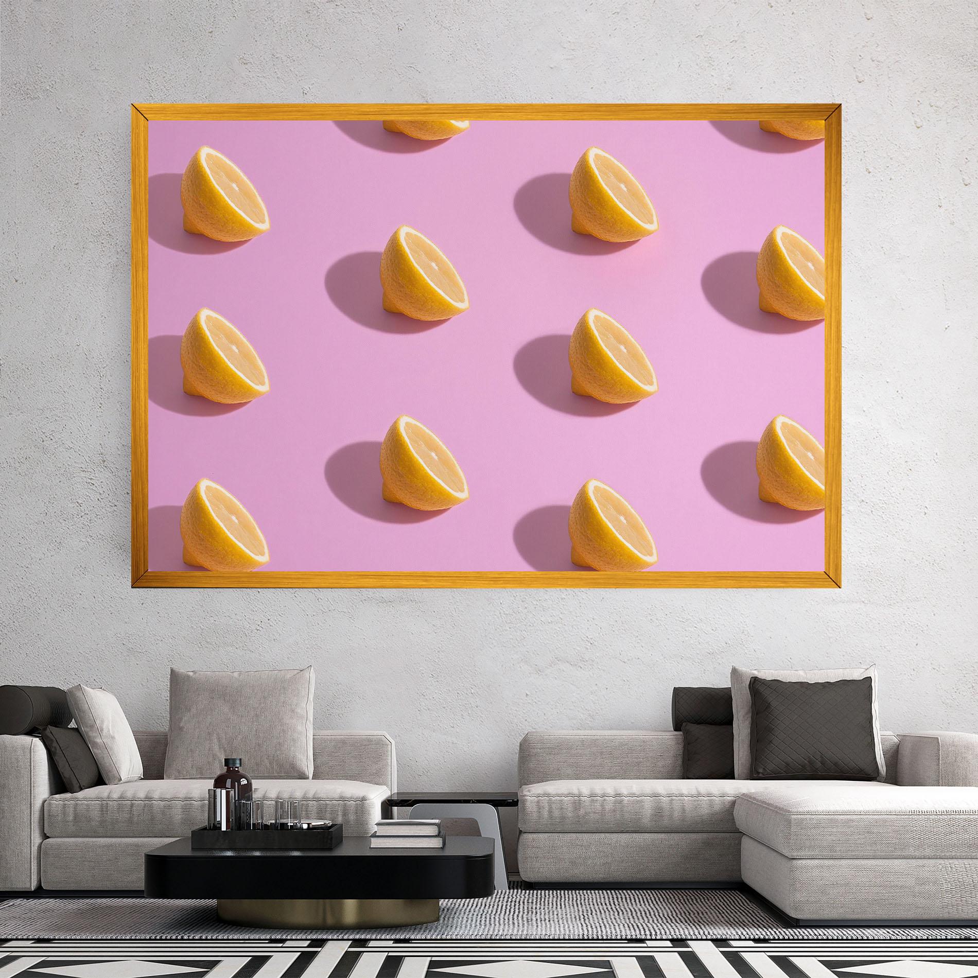 Vászonkép Lemon Pattern mockup 2