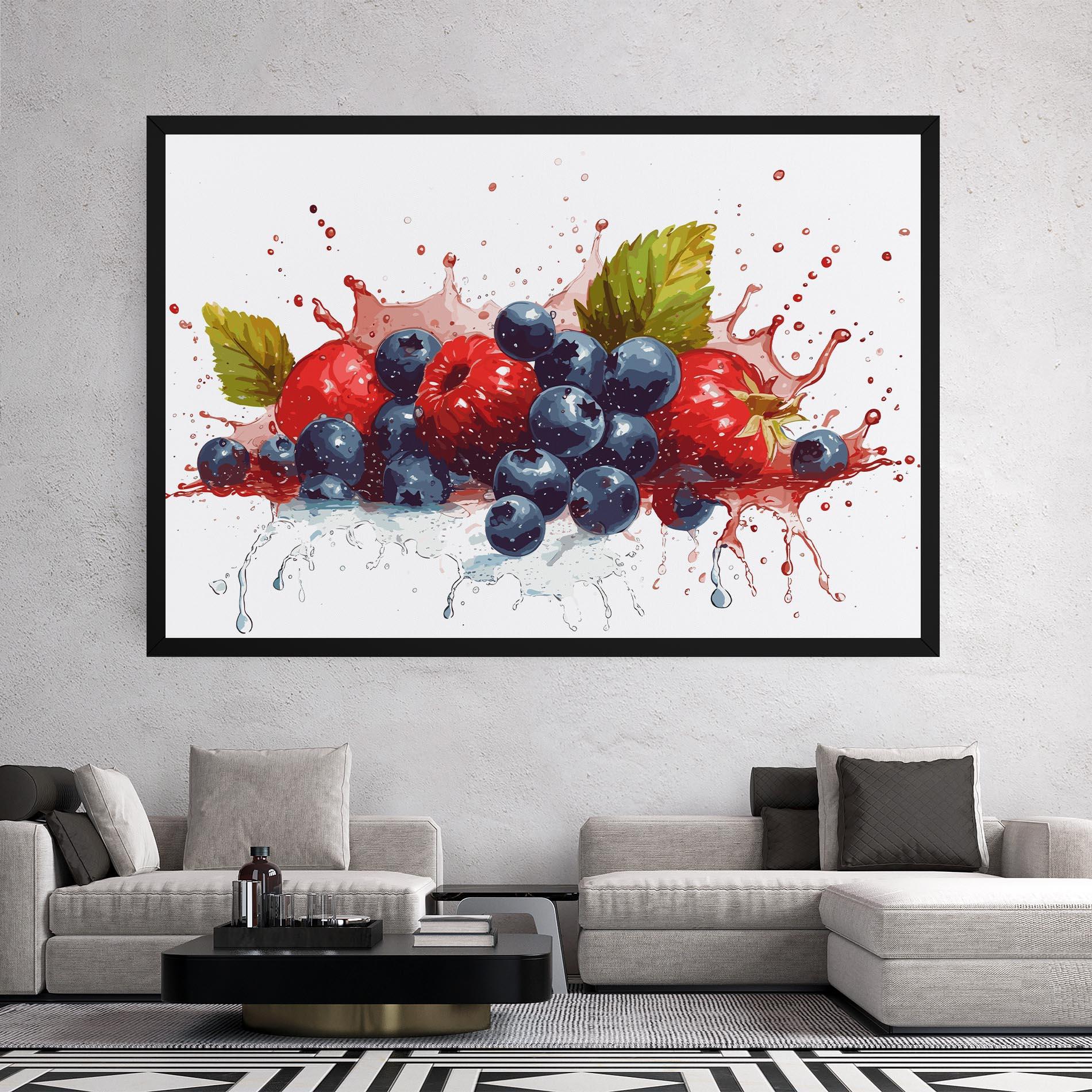 Vászonkép Berries Art mockup 2