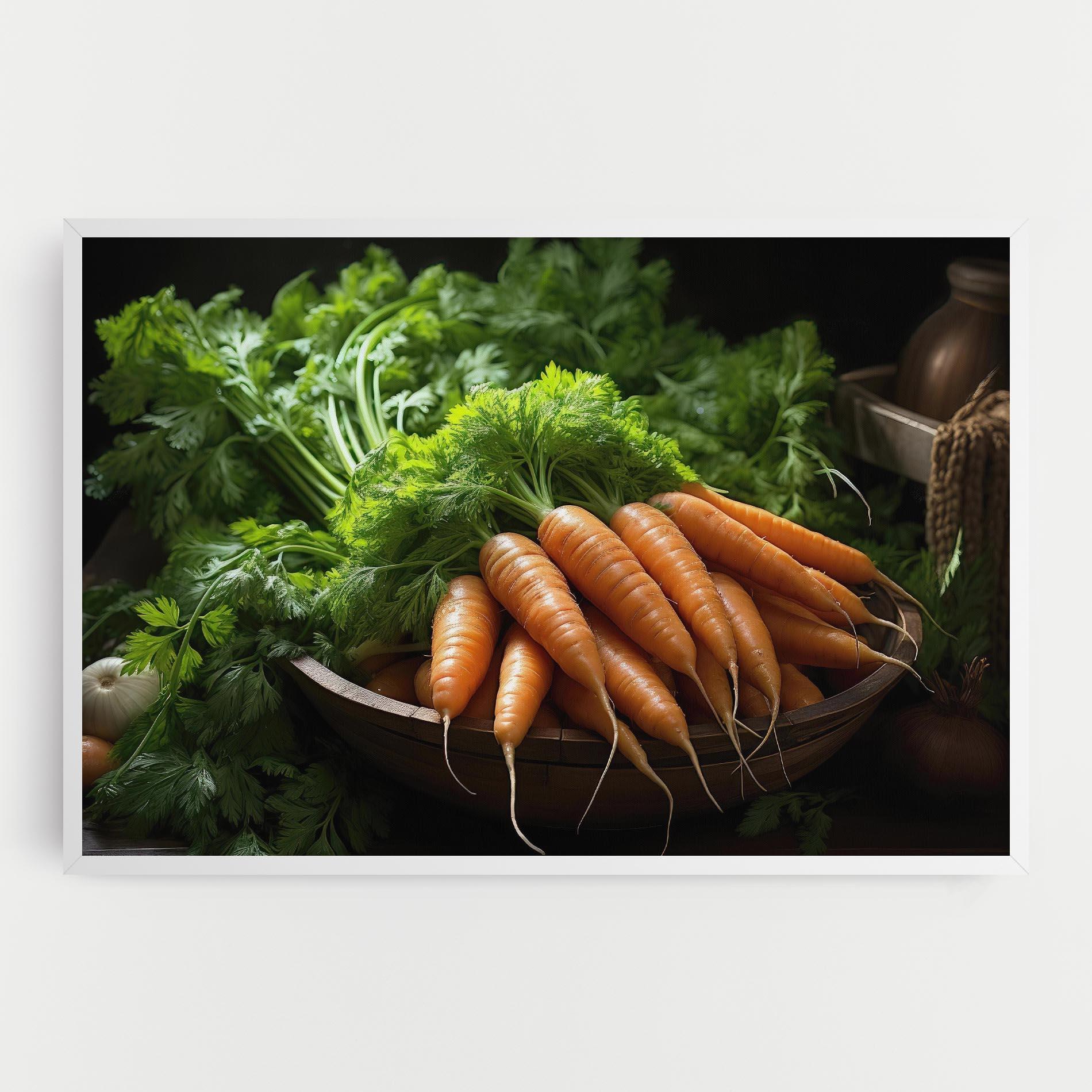 Vászonkép Fresh Carrots Basket mockup 0