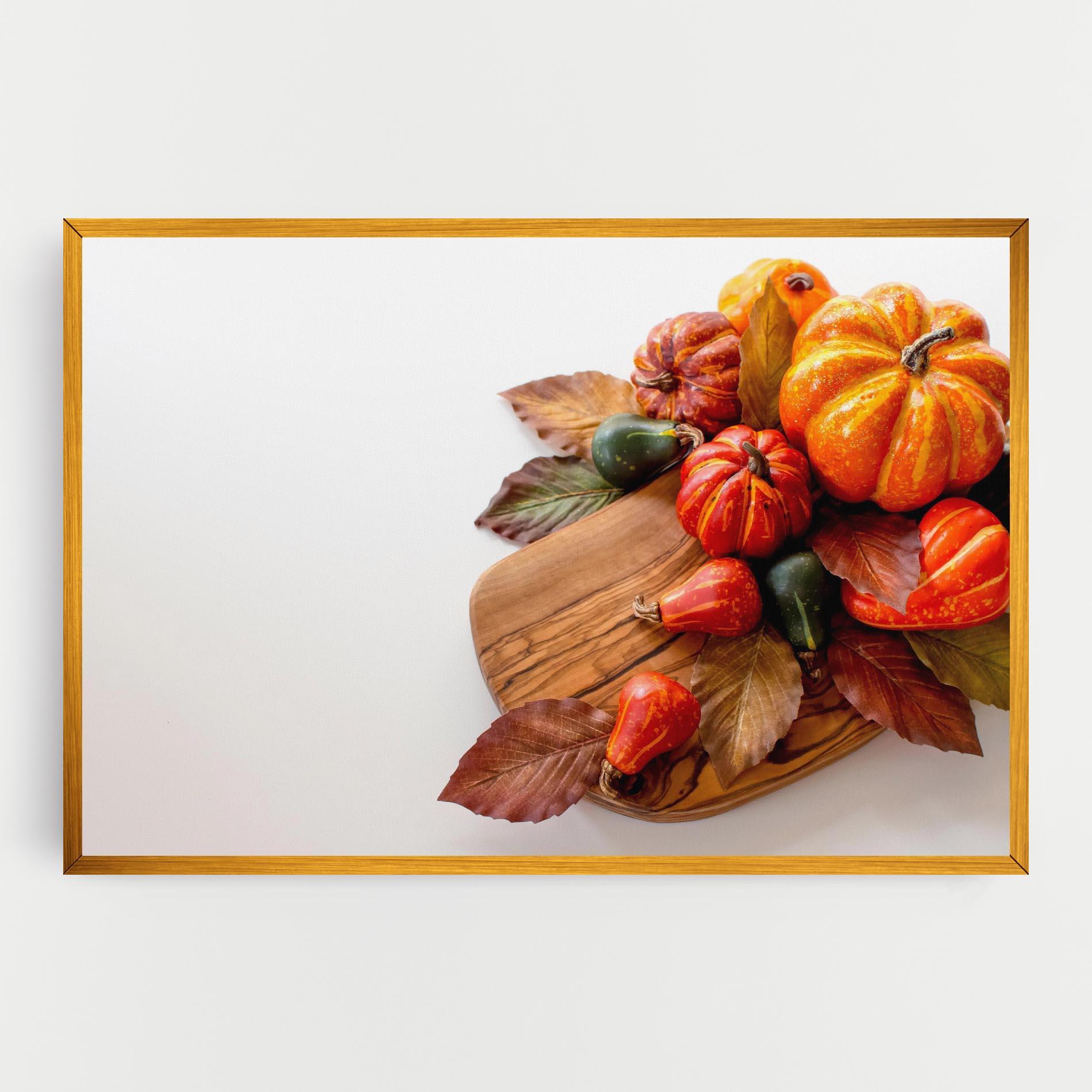 Vászonkép Autumn Pumpkins mockup 0