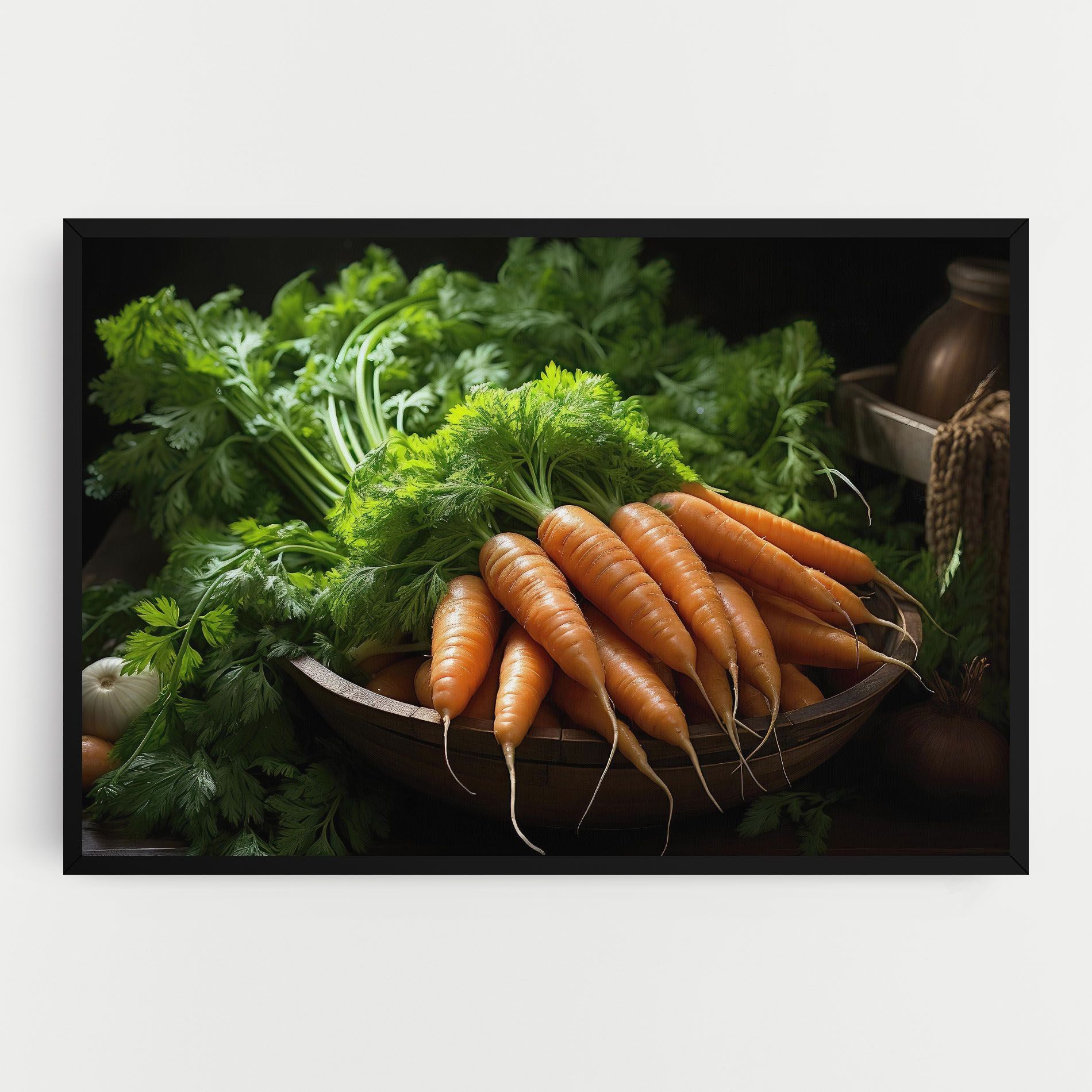 Fresh Carrots Basket mockup 0