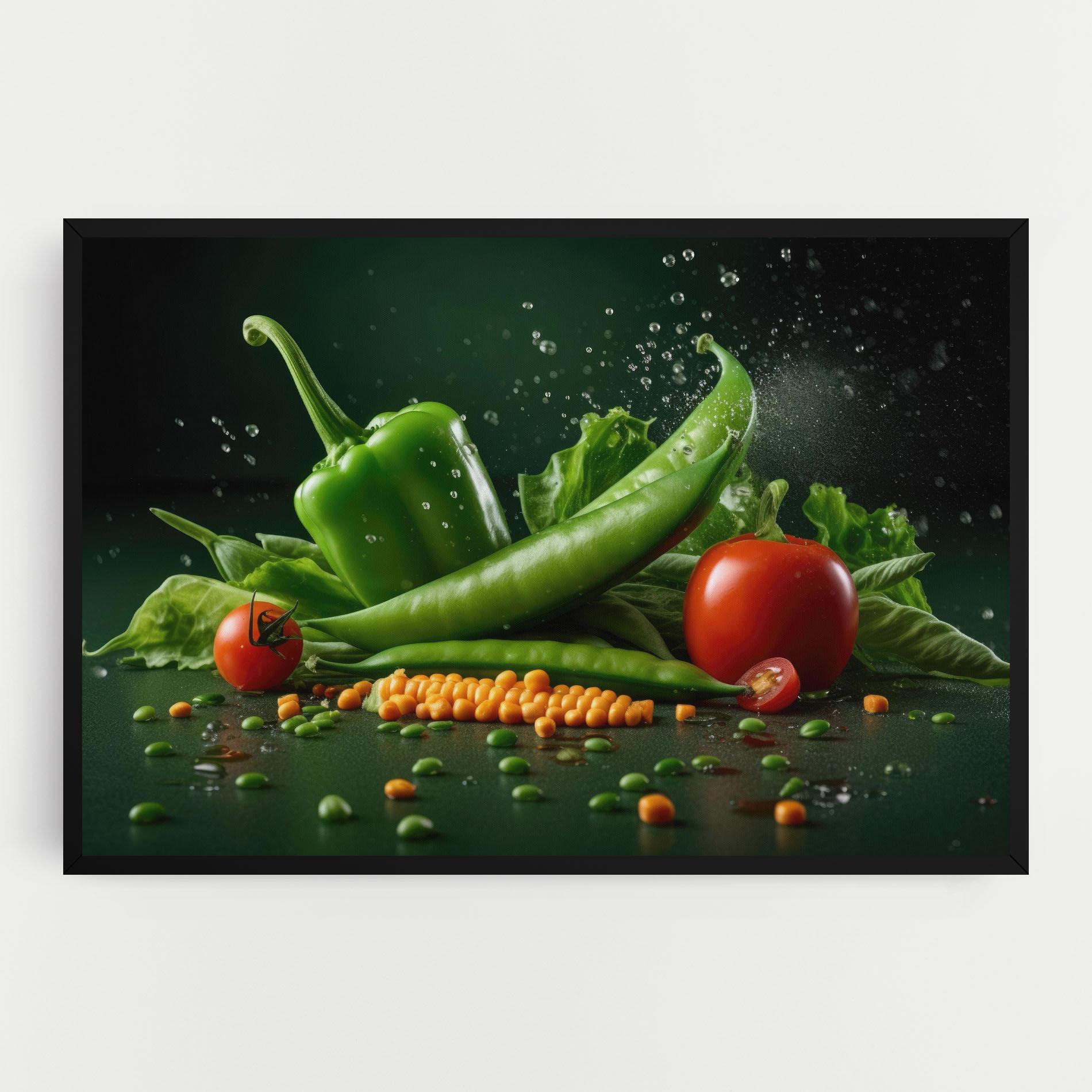 Vászonkép Fresh Vegetables mockup 0