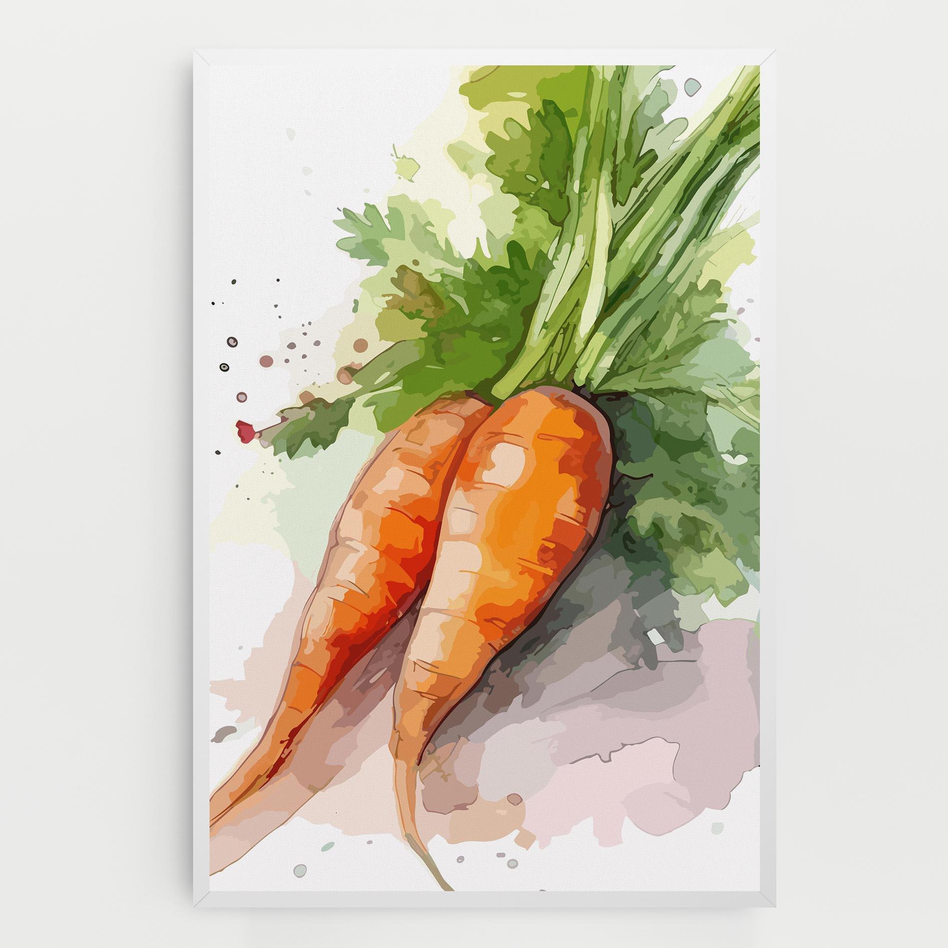 Vászonkép Carrot Watercolor mockup 0