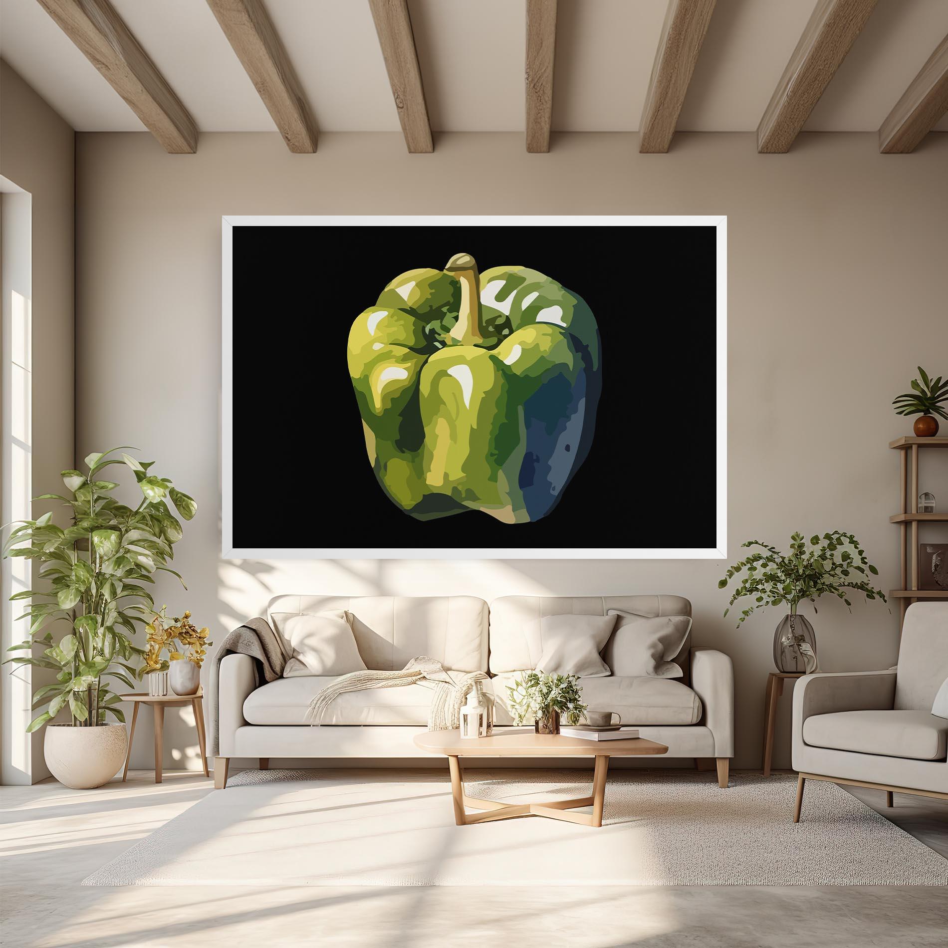 Vászonkép Bellpepper Green Grey mockup 6