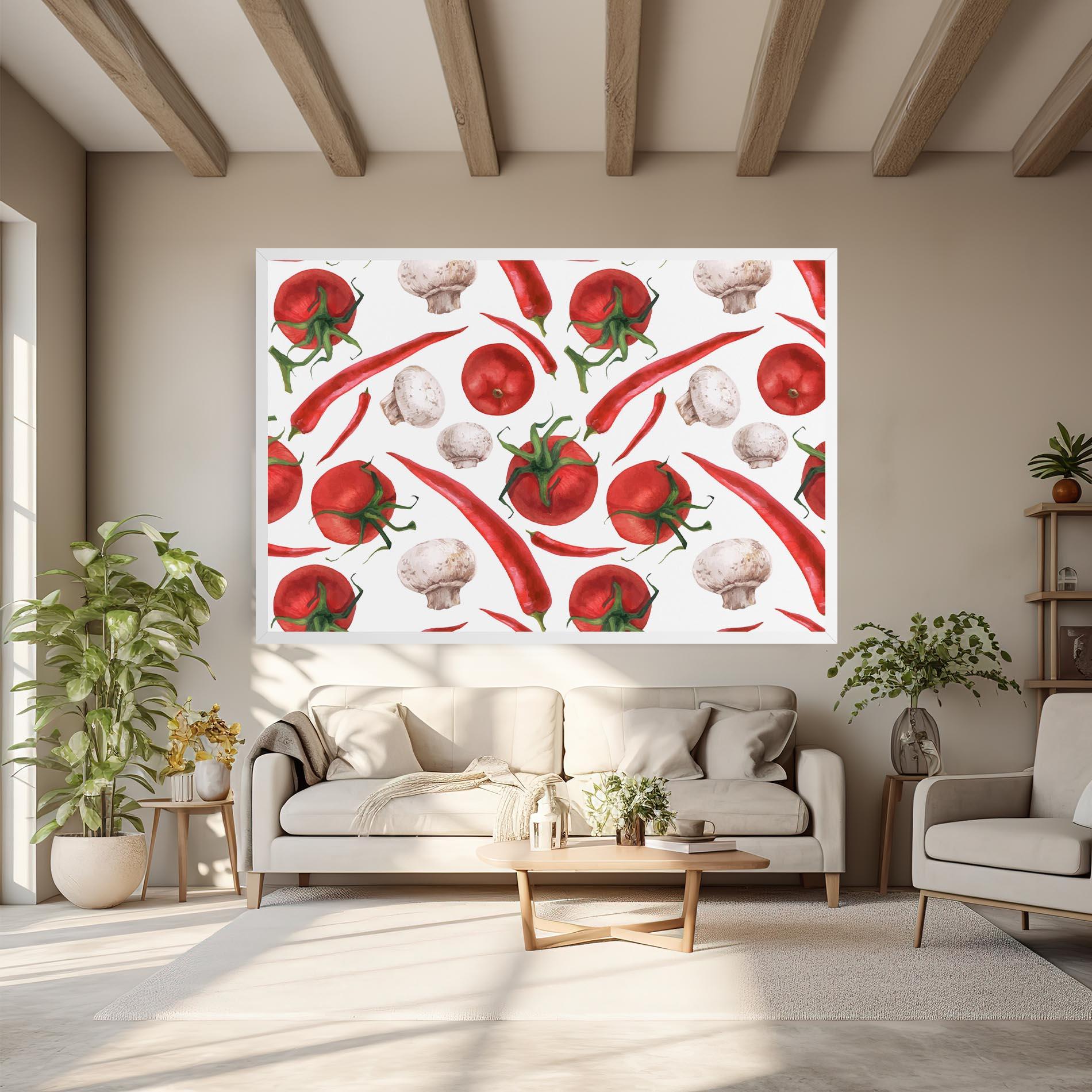 Vászonkép Floating Tomato mockup 6