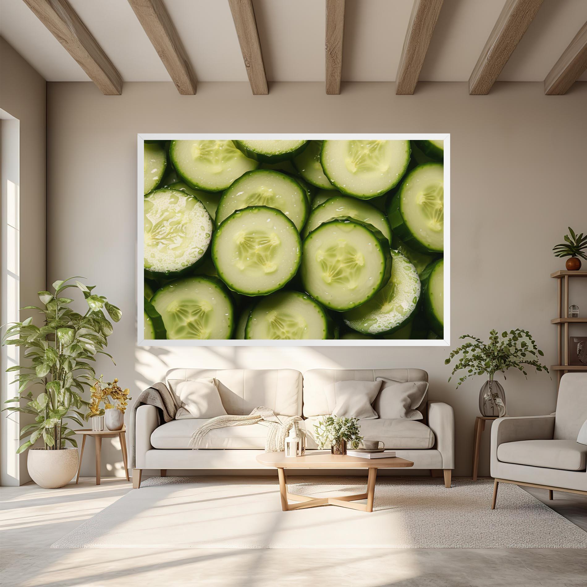 Vászonkép Fresh Cucumber mockup 6