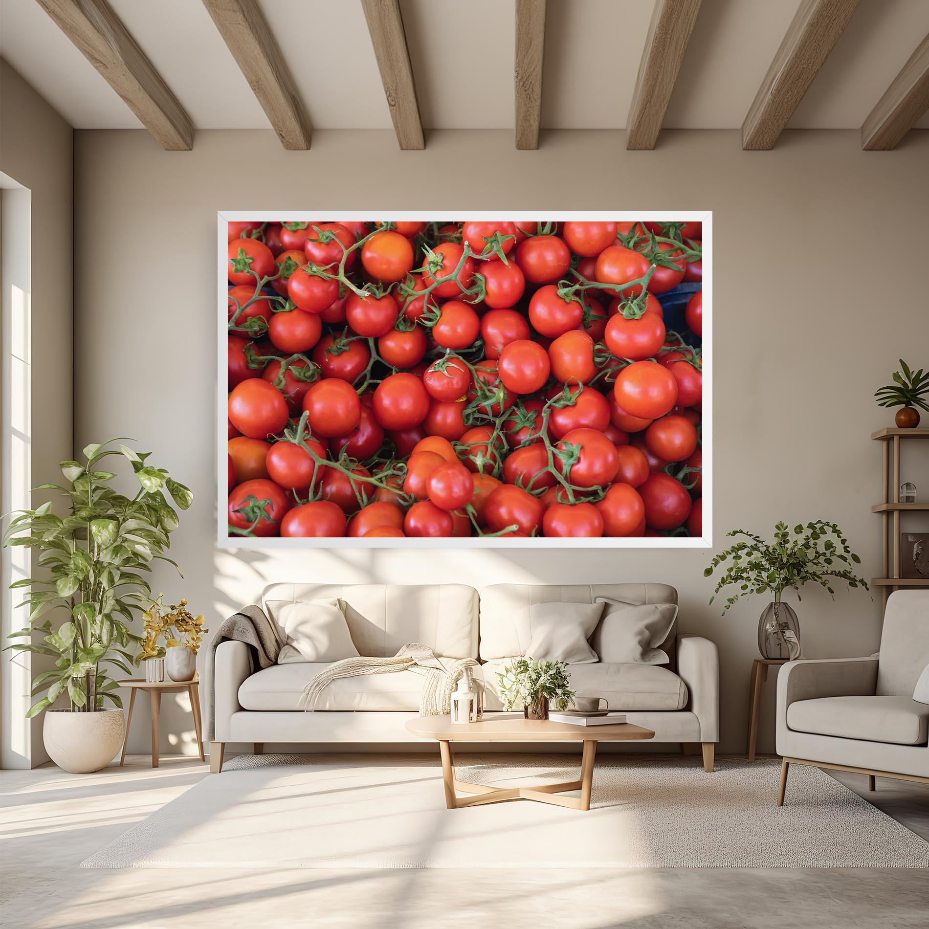 Vászonkép Tomato Red Wall mockup 6