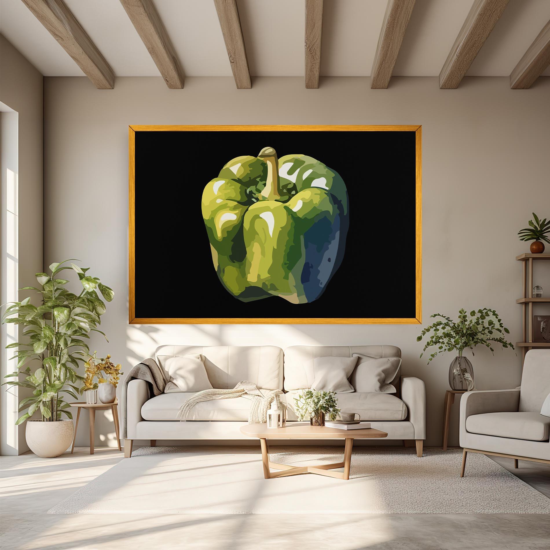 Vászonkép Bellpepper Green Grey mockup 6