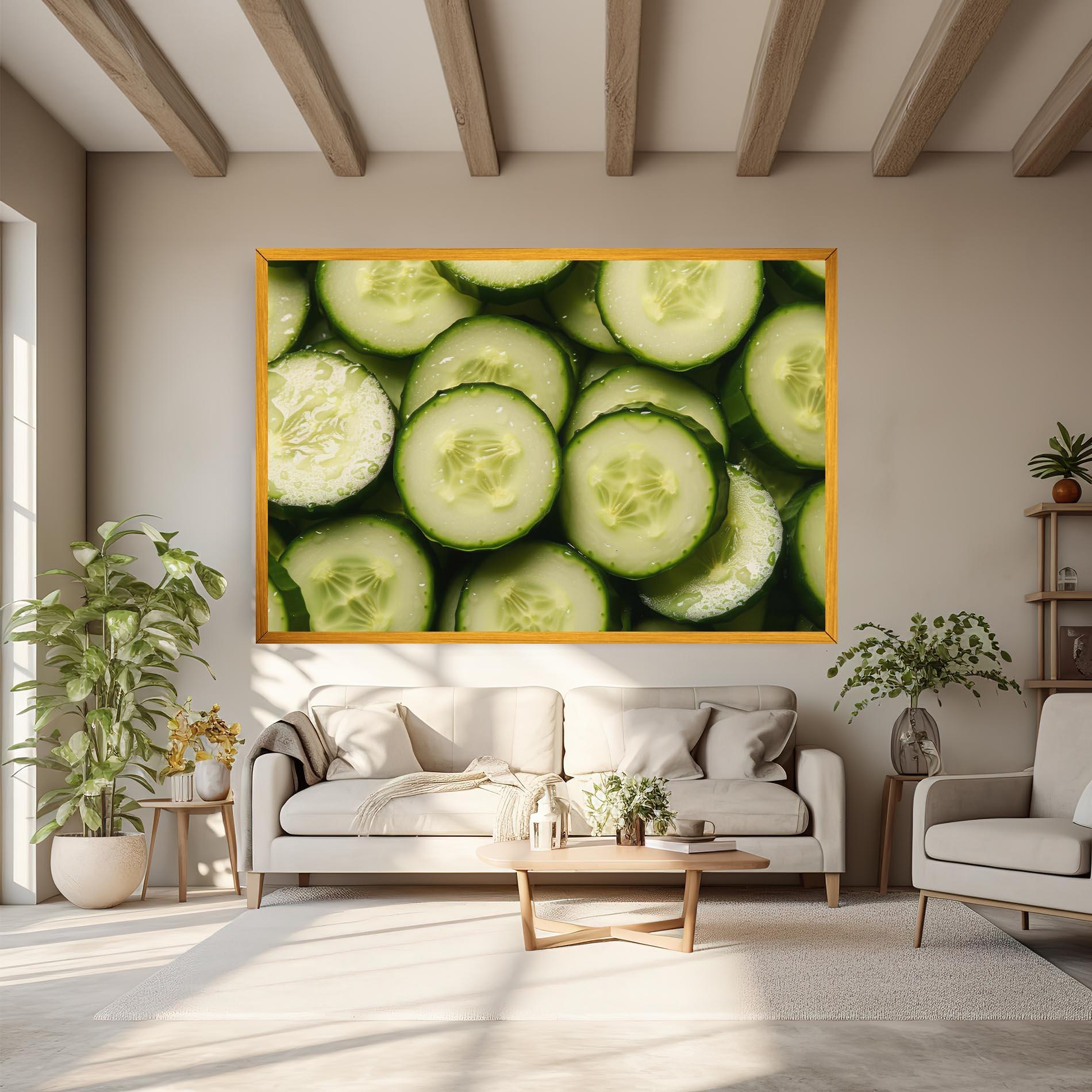 Vászonkép Fresh Cucumber mockup 6