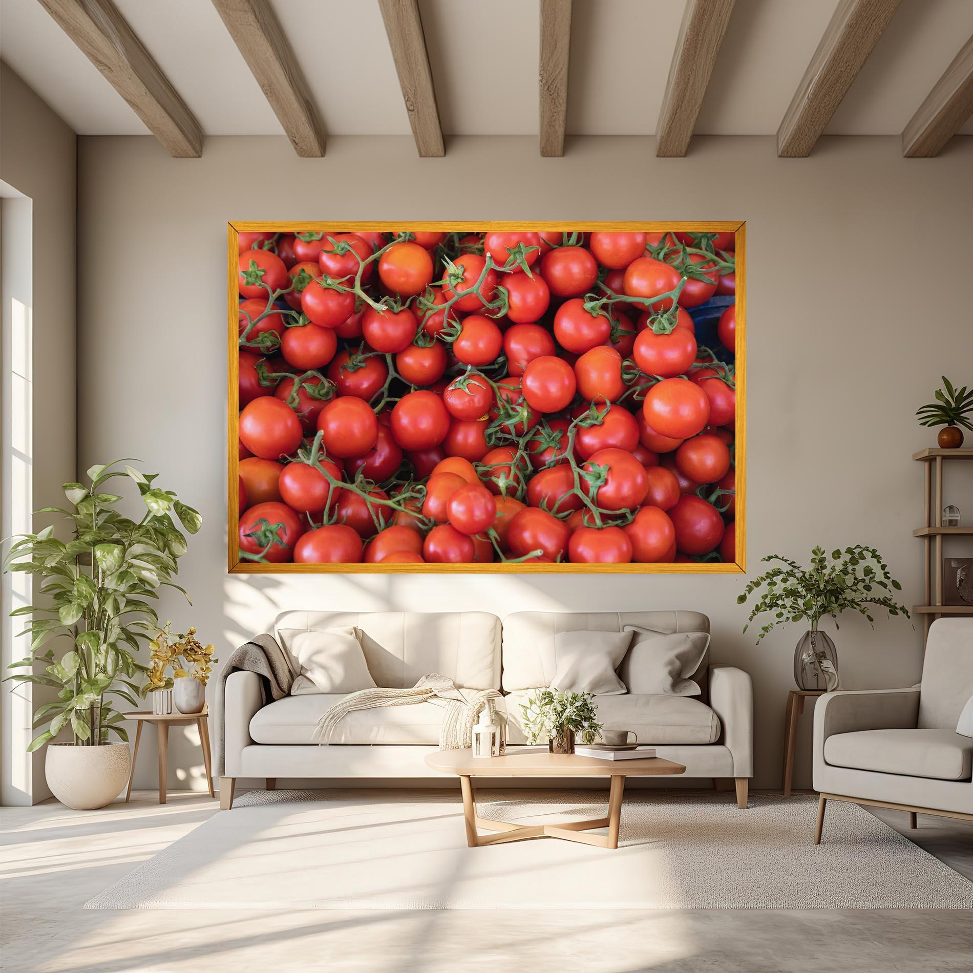 Vászonkép Tomato Red Wall mockup 6