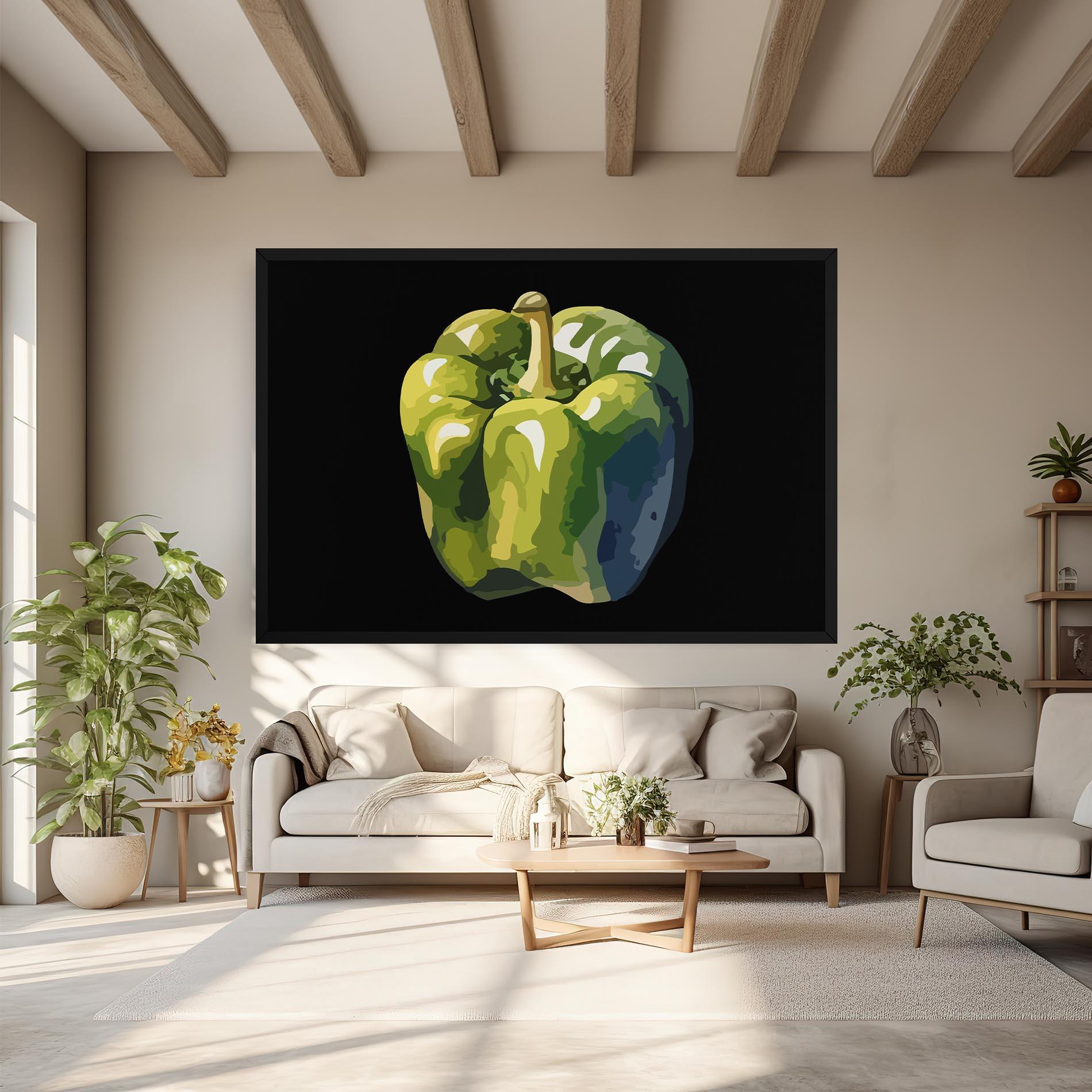 Vászonkép Bellpepper Green Grey mockup 6