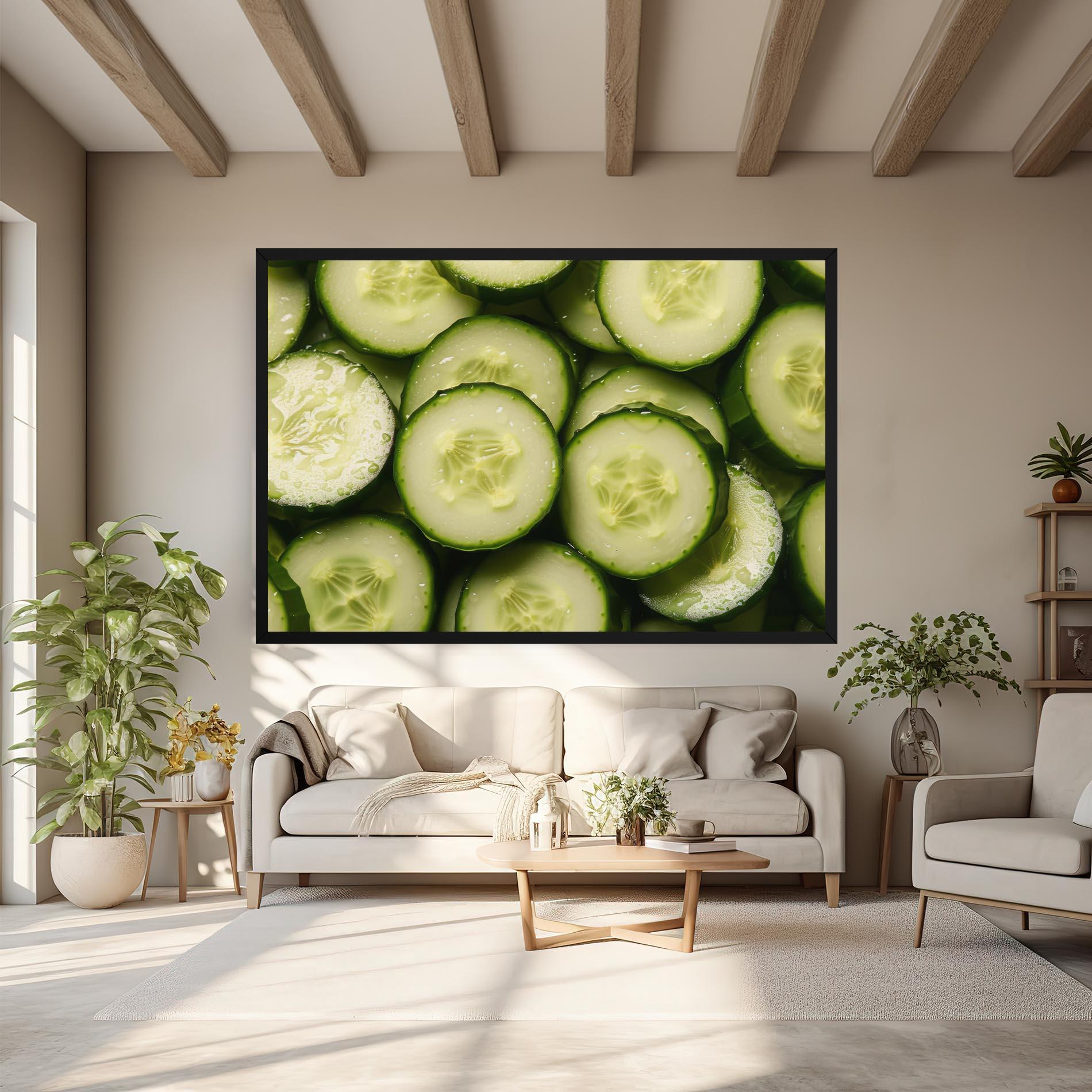 Vászonkép Fresh Cucumber mockup 6