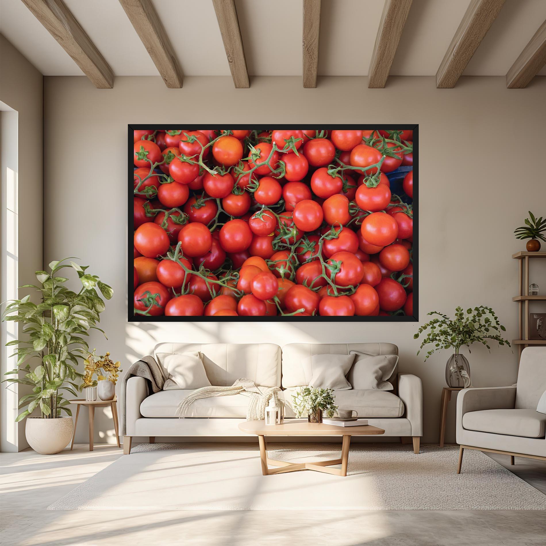 Vászonkép Tomato Red Wall mockup 6