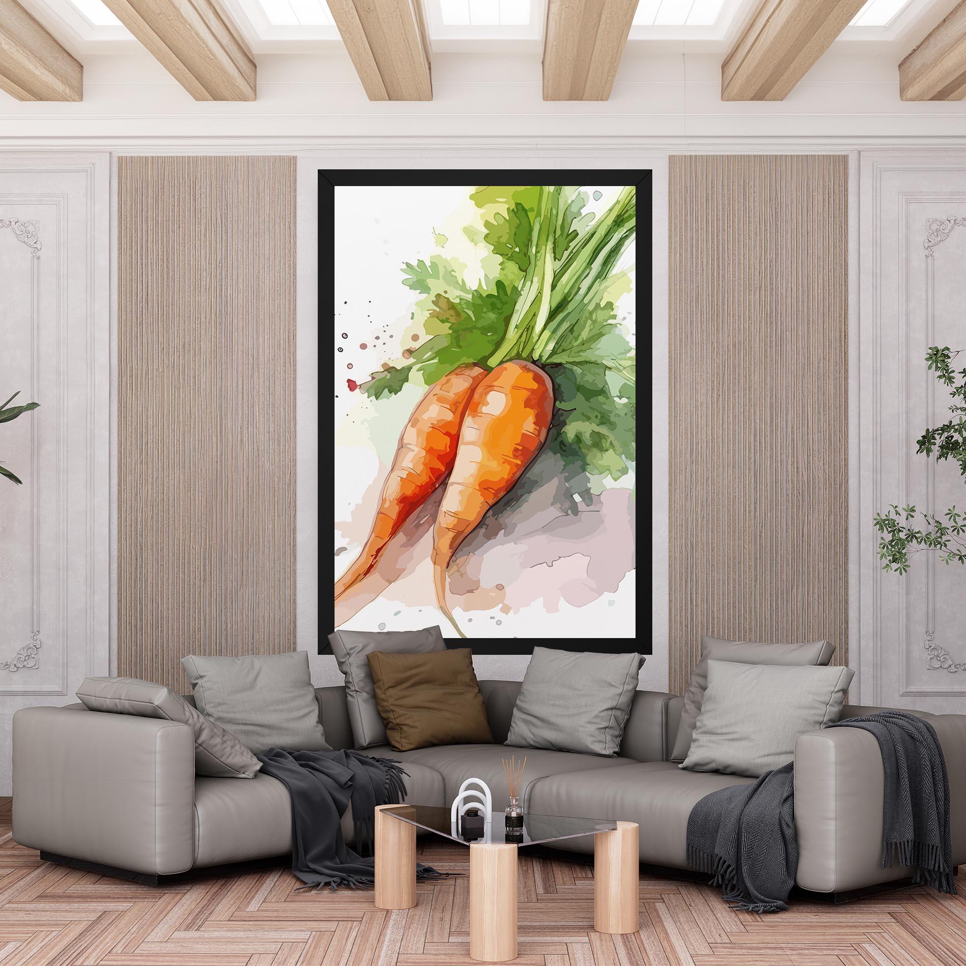 Vászonkép Carrot Watercolor mockup 6