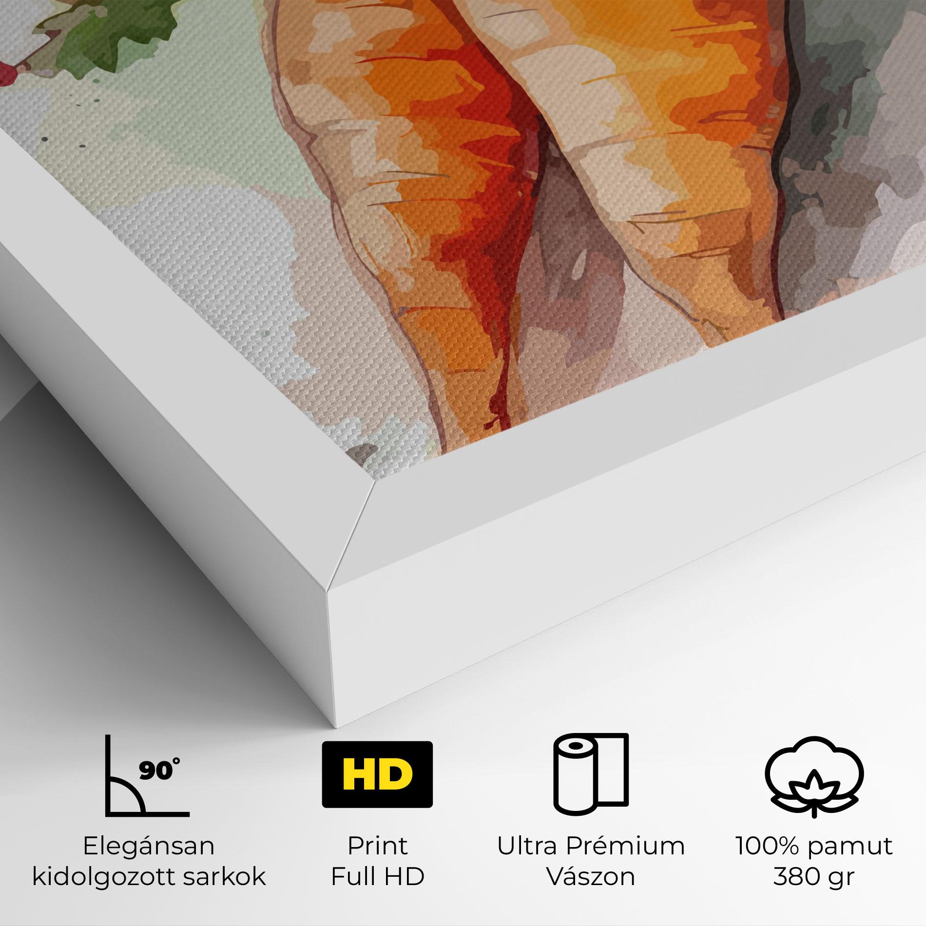 Vászonkép Carrot Watercolor mockup 4