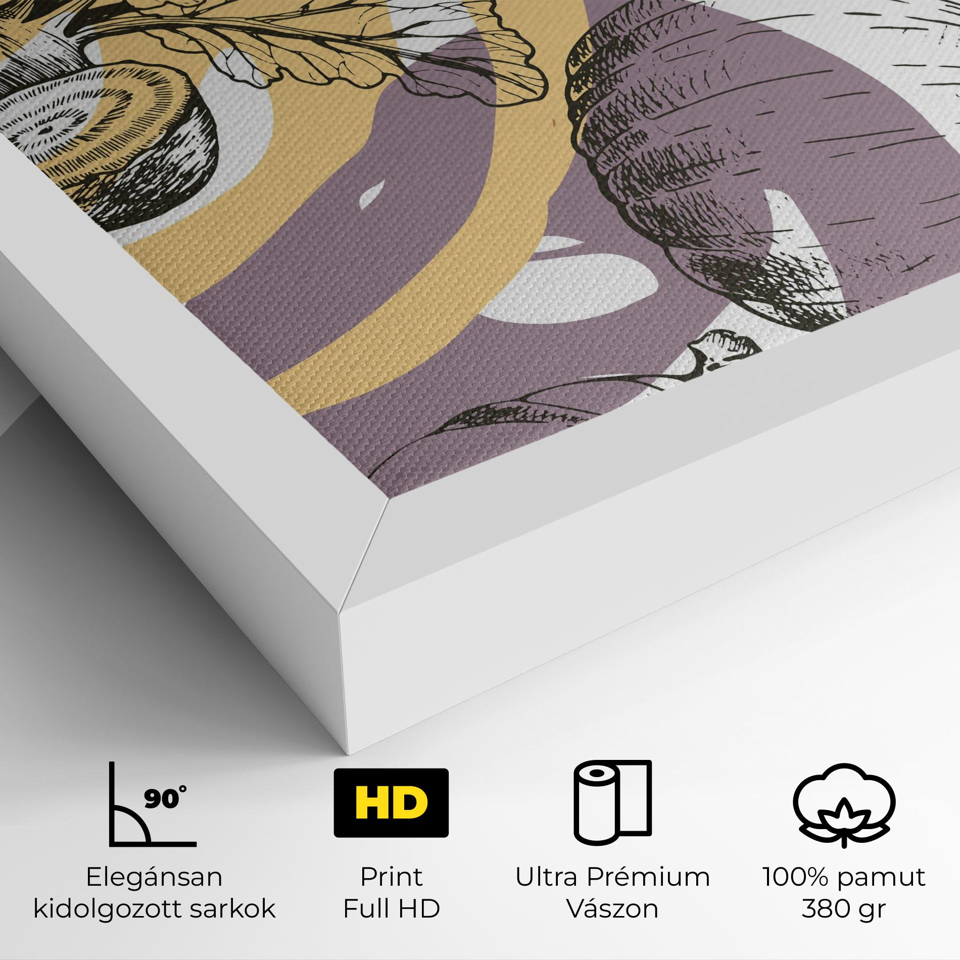 Vászonkép Cream Vegetables Art mockup 4