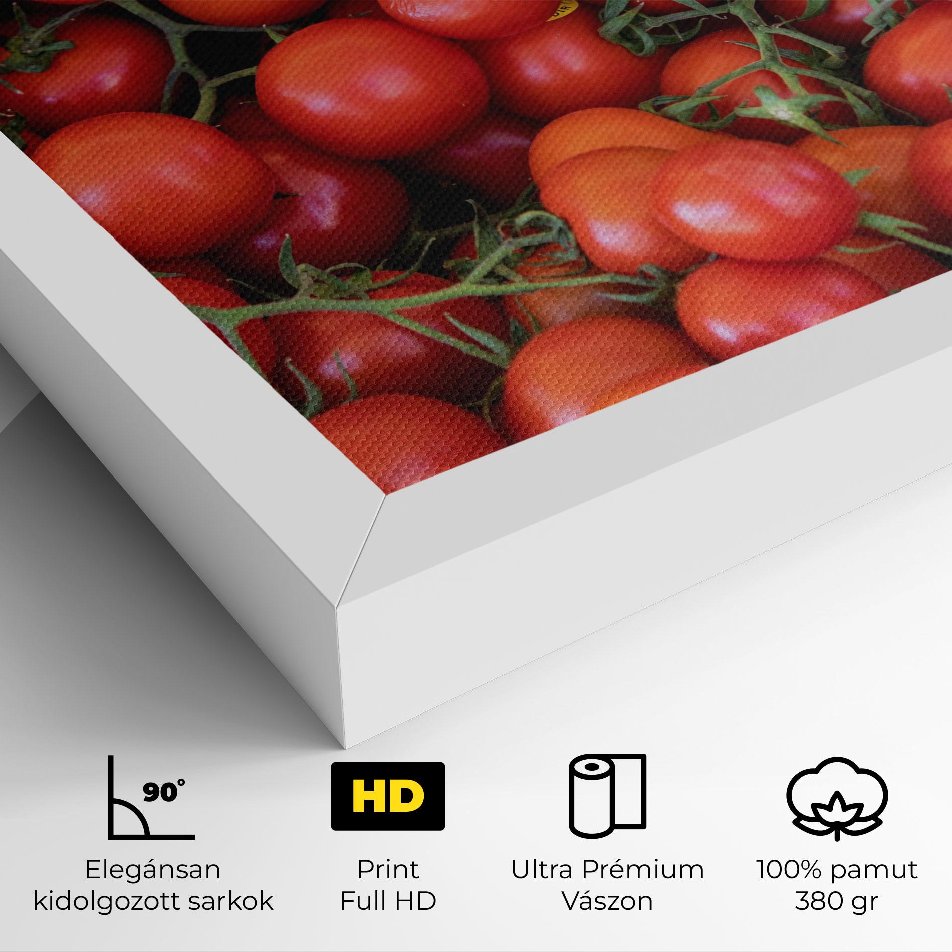 Vászonkép Tomato Red Wall mockup 4