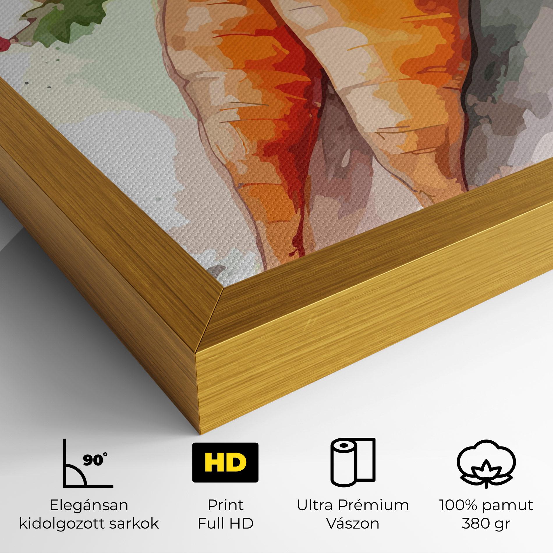 Vászonkép Carrot Watercolor mockup 4