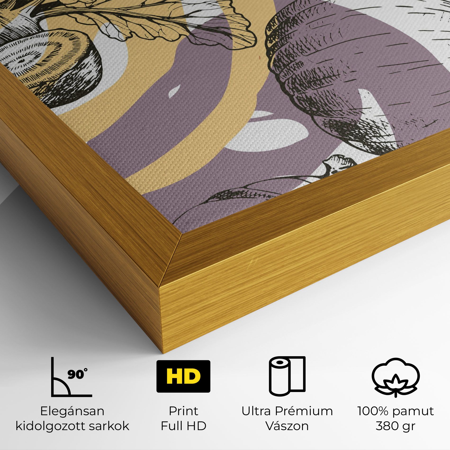 Cream Vegetables Art mockup 4