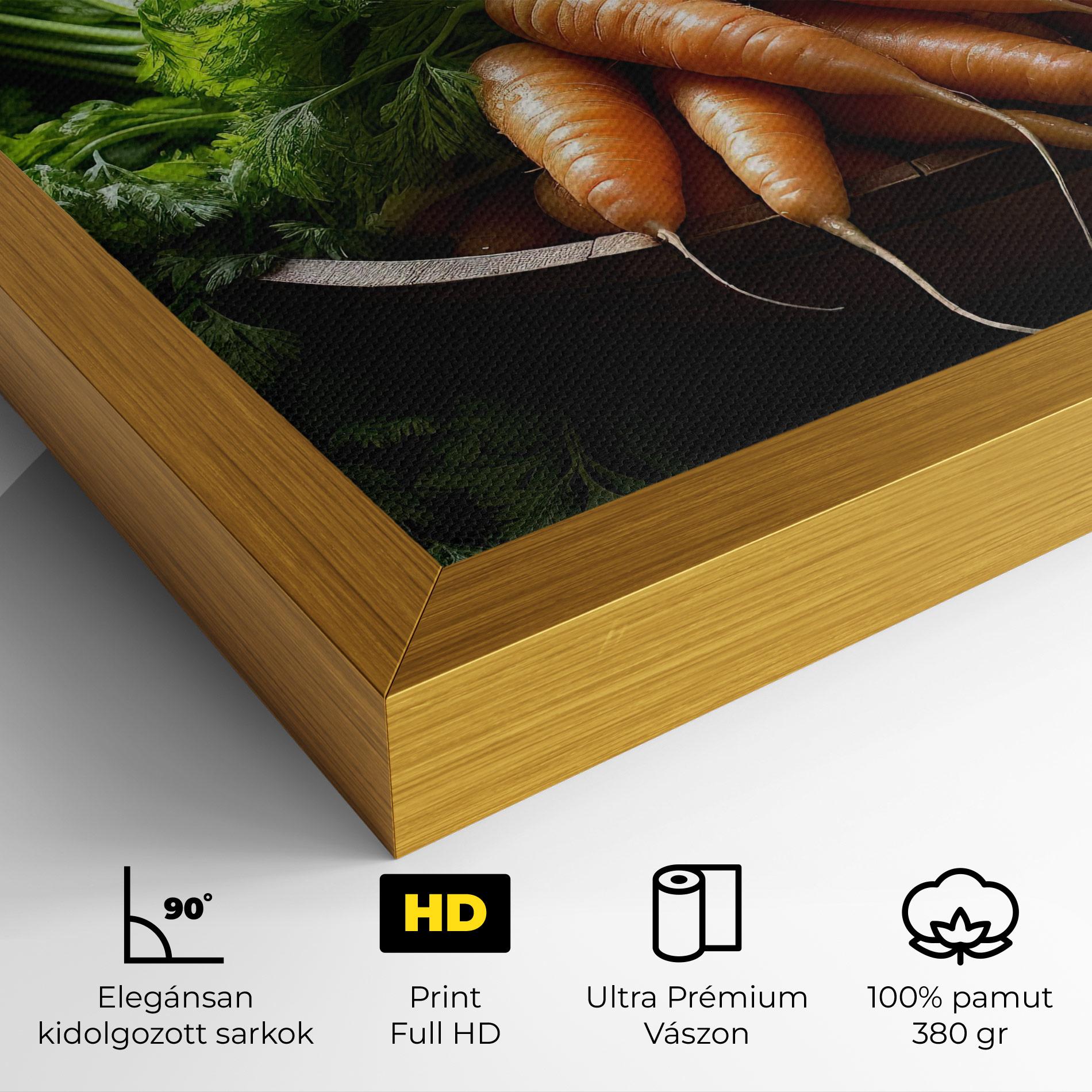 Vászonkép Fresh Carrots Basket mockup 4