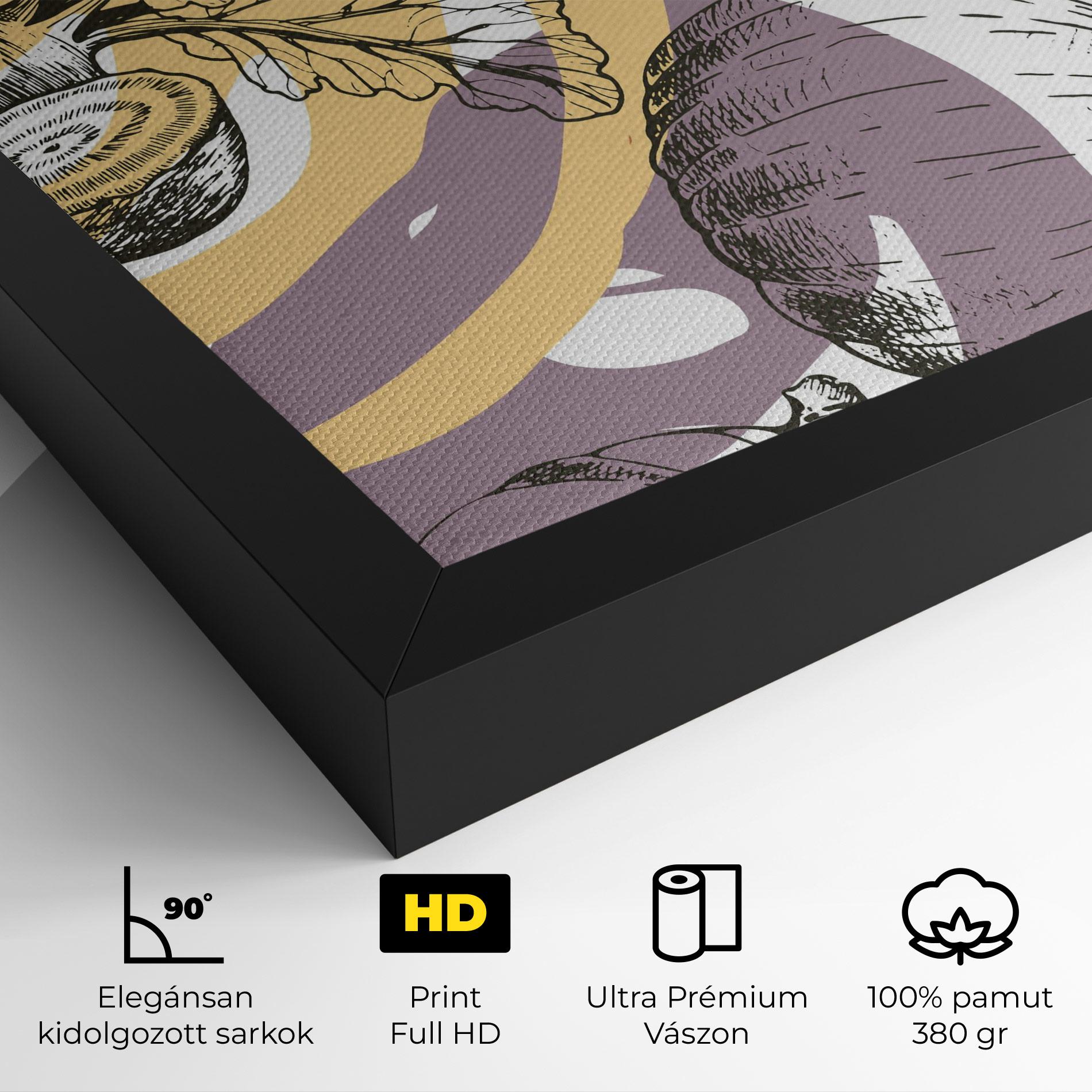 Vászonkép Cream Vegetables Art mockup 4