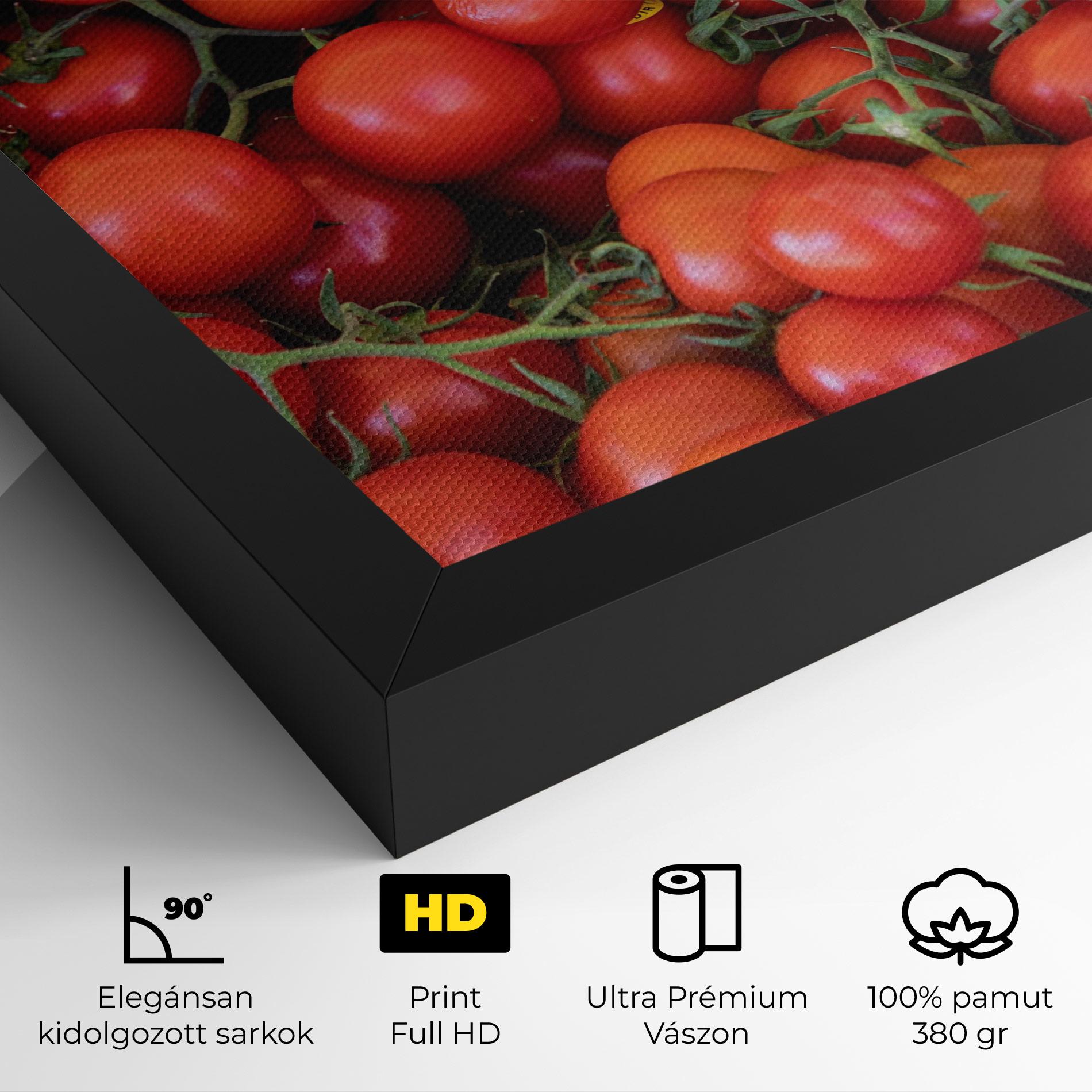 Vászonkép Tomato Red Wall mockup 4