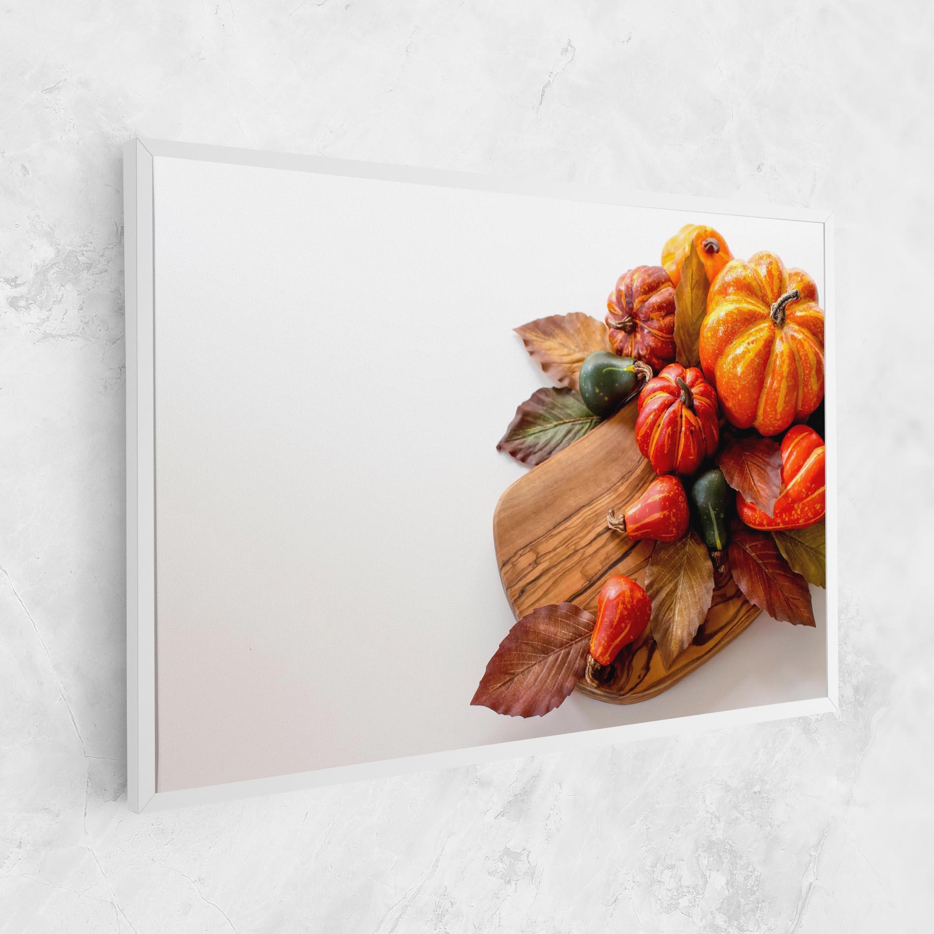 Vászonkép Autumn Pumpkins mockup 1