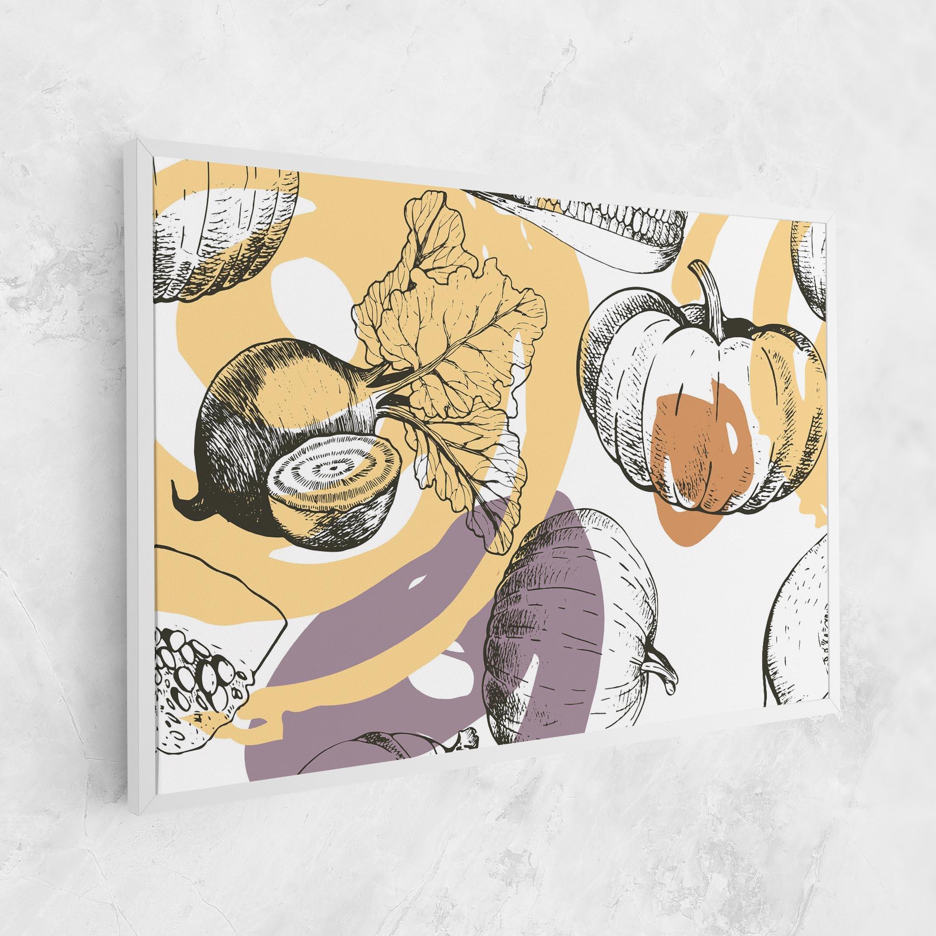 Vászonkép Cream Vegetables Art mockup 1