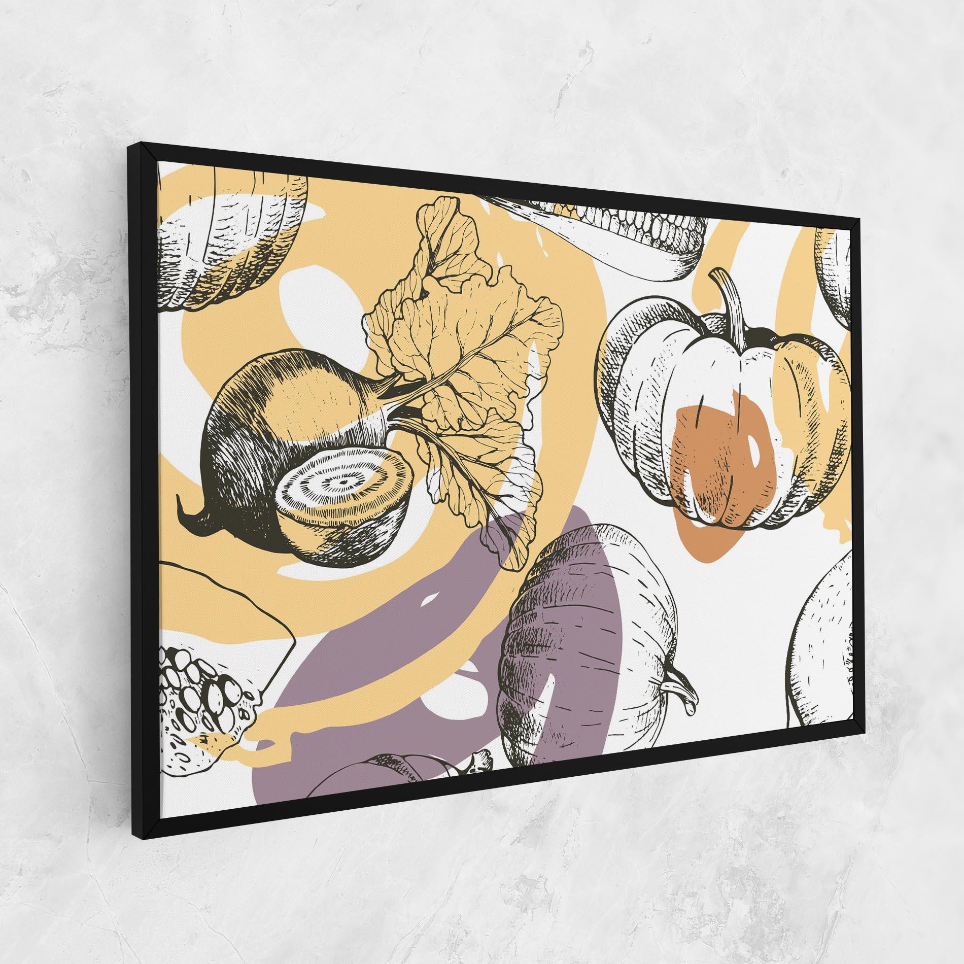 Vászonkép Cream Vegetables Art mockup 1