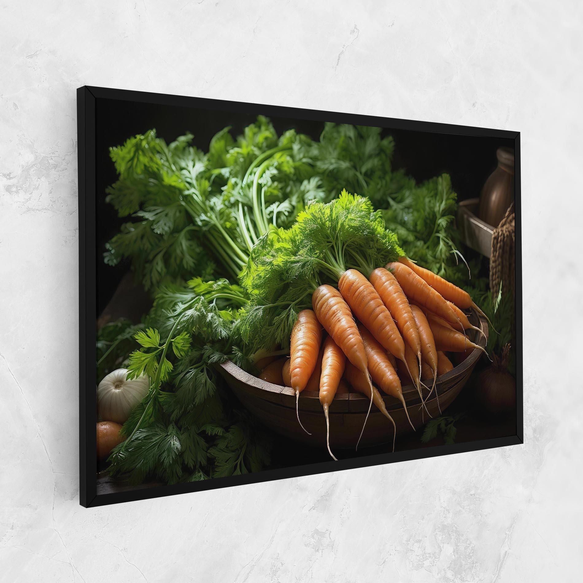 Vászonkép Fresh Carrots Basket mockup 1