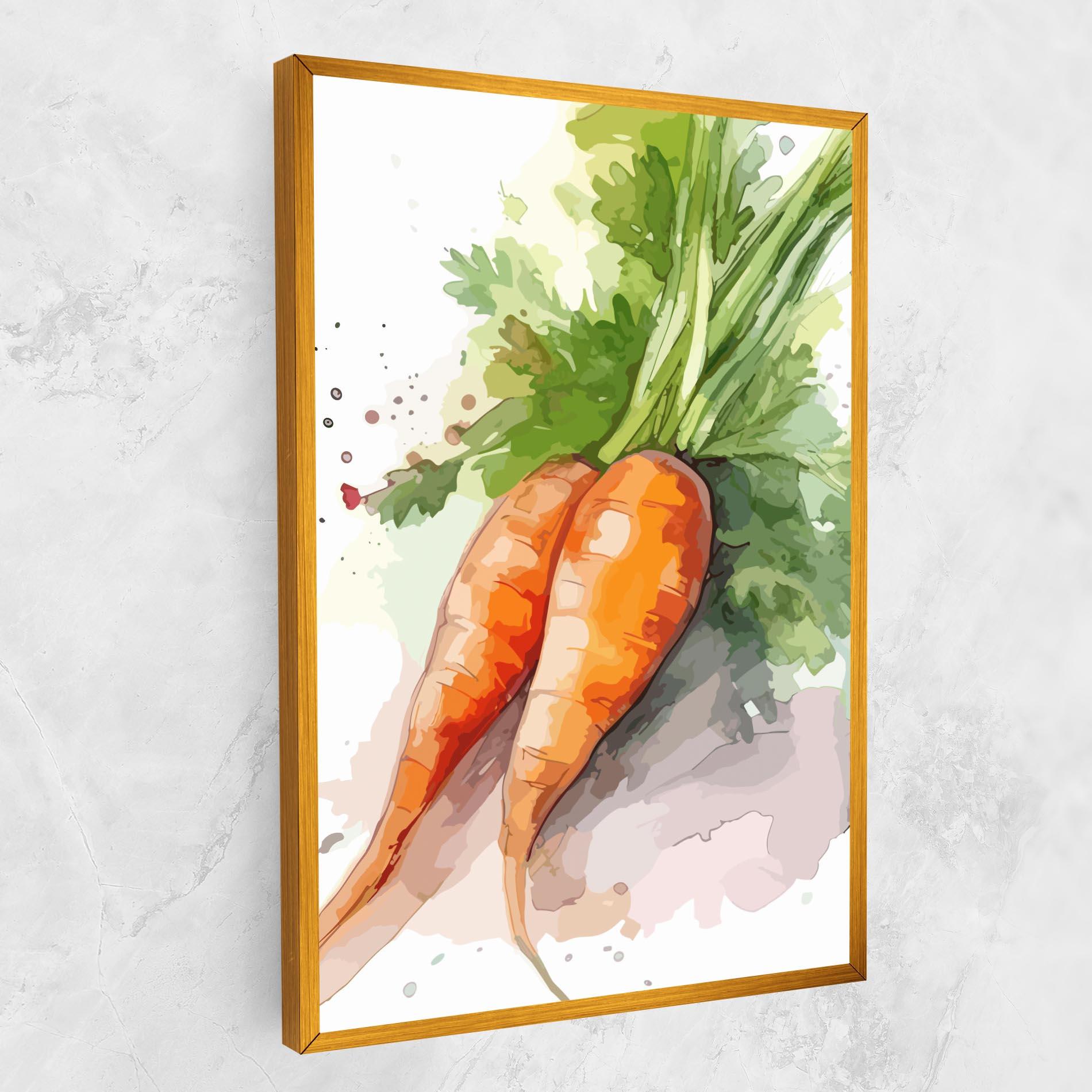 Vászonkép Carrot Watercolor mockup 1