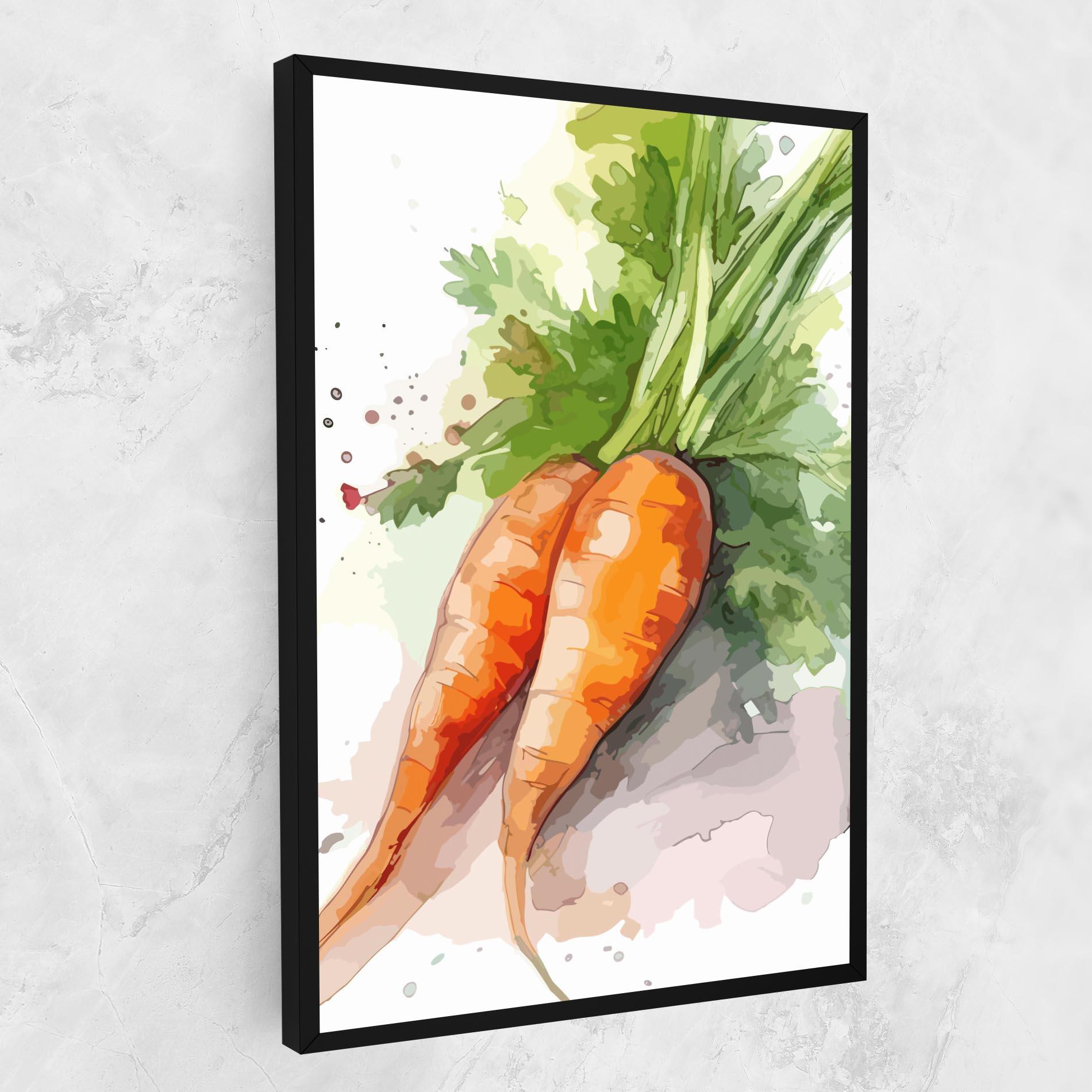 Vászonkép Carrot Watercolor mockup 1