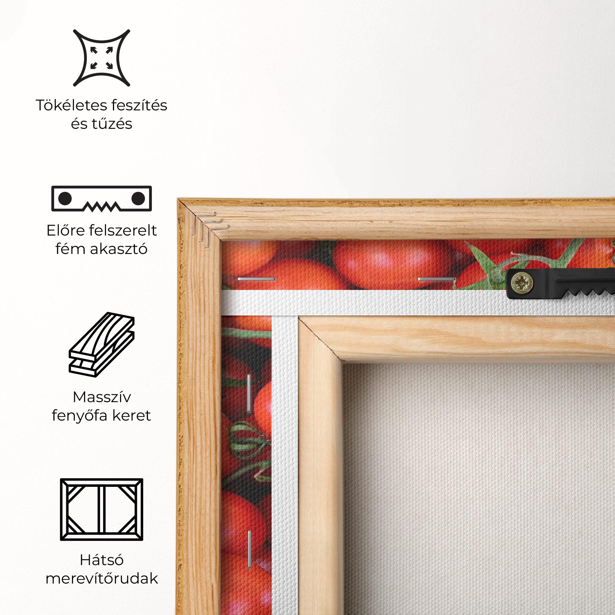 Vászonkép Tomato Red Wall mockup 5