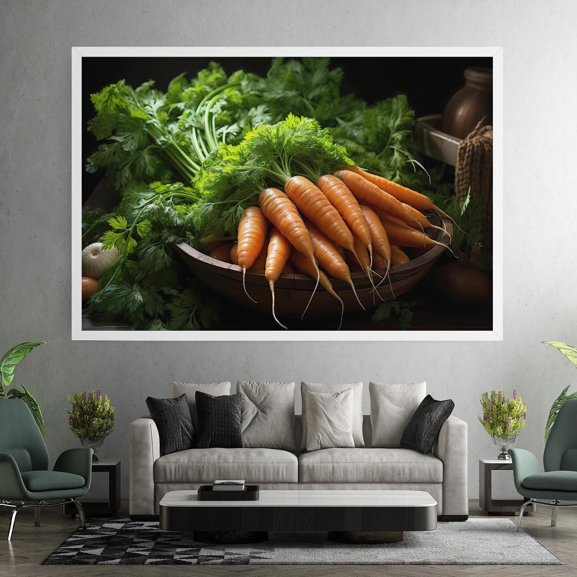 Vászonkép Fresh Carrots Basket mockup 7