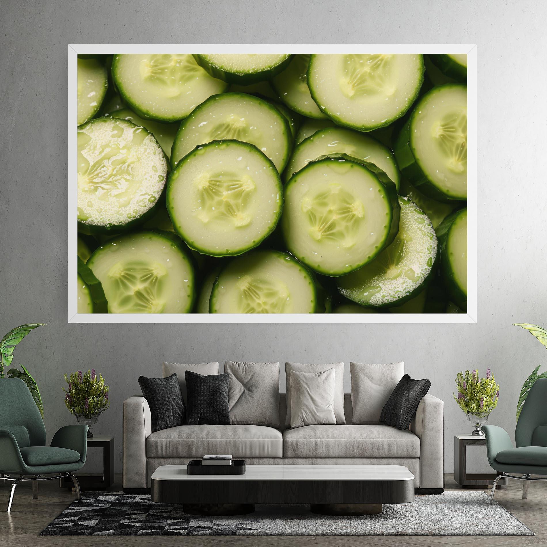 Vászonkép Fresh Cucumber mockup 7