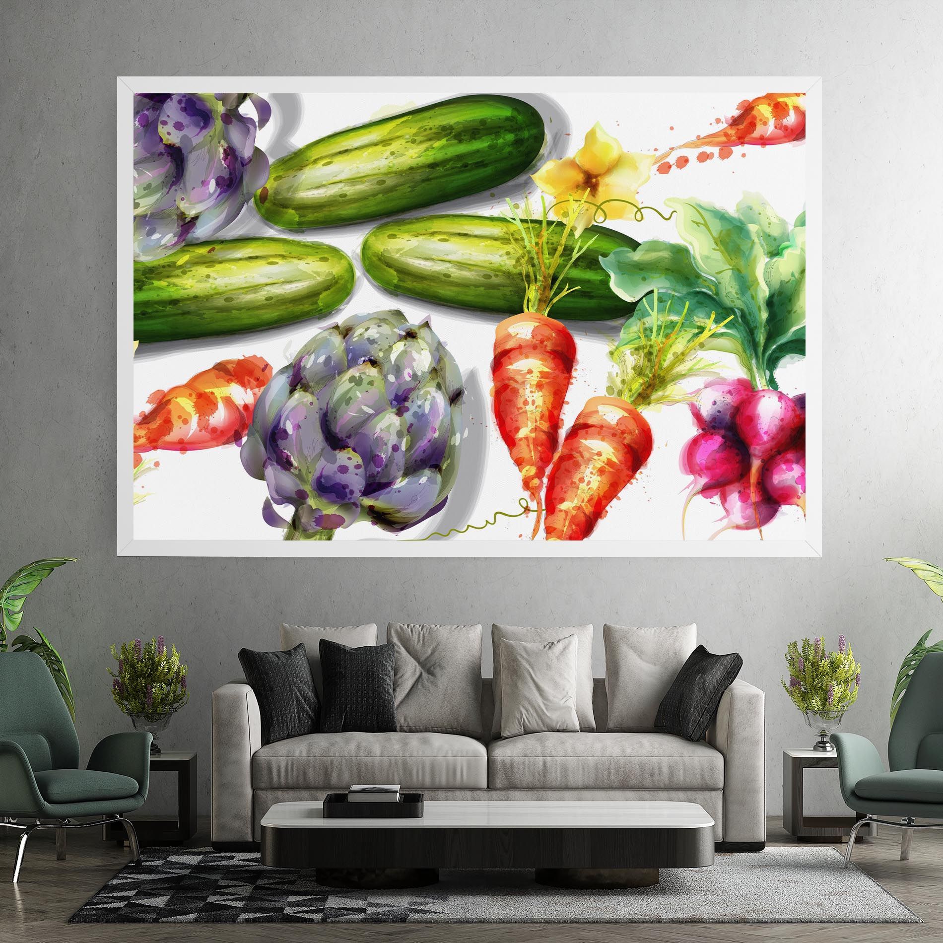 Watercolor Vegetables mockup 7