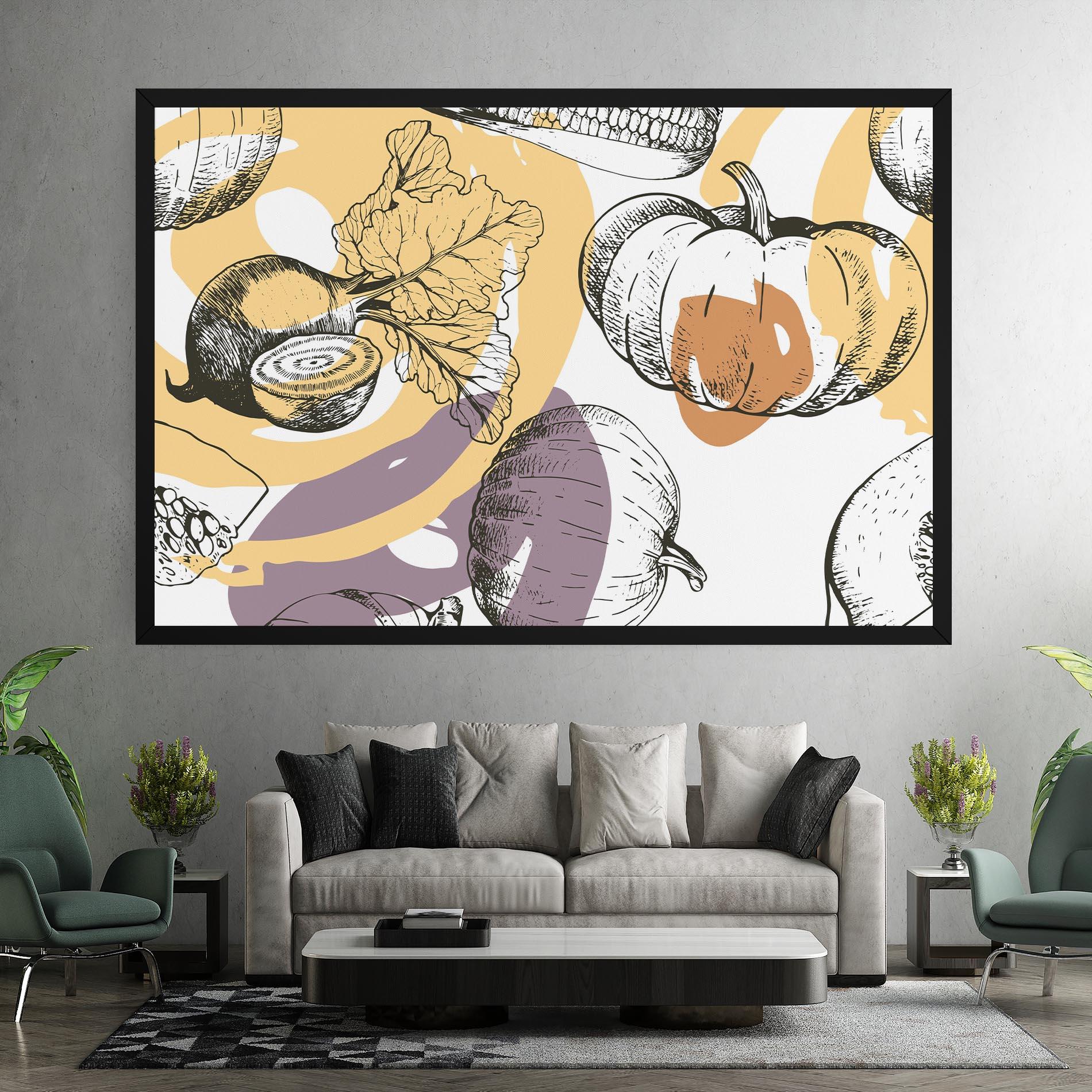 Vászonkép Cream Vegetables Art mockup 7