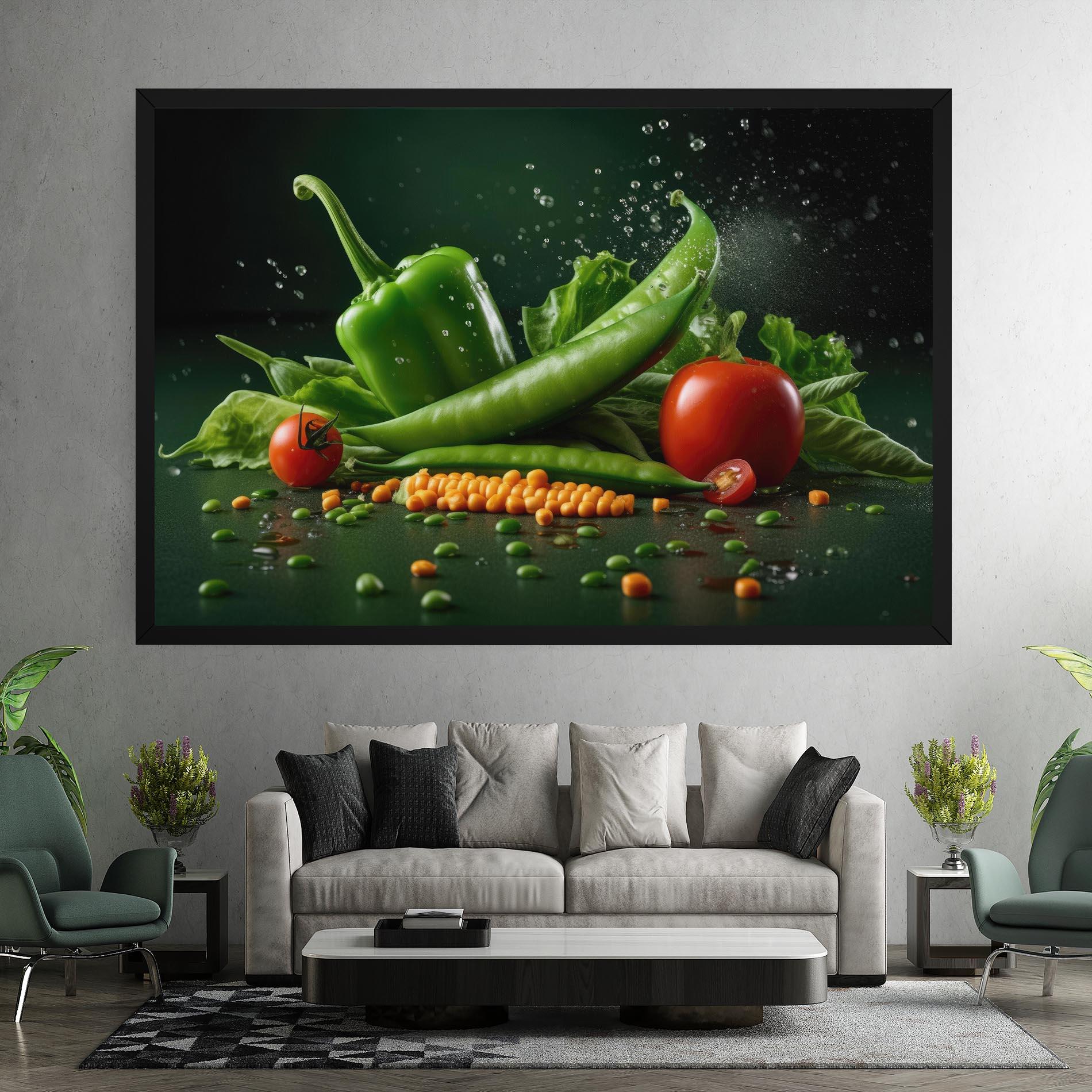 Vászonkép Fresh Vegetables mockup 7
