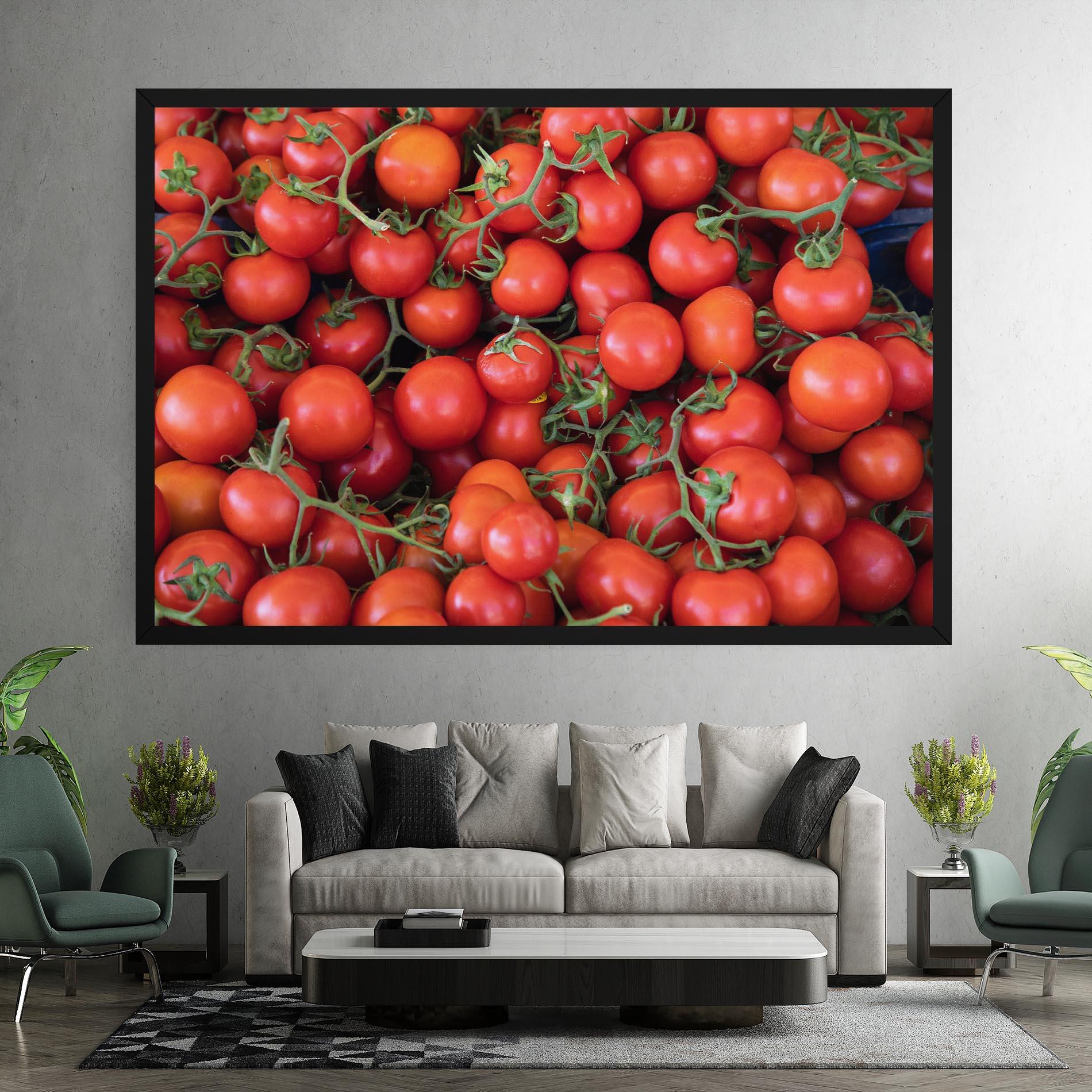 Vászonkép Tomato Red Wall mockup 7