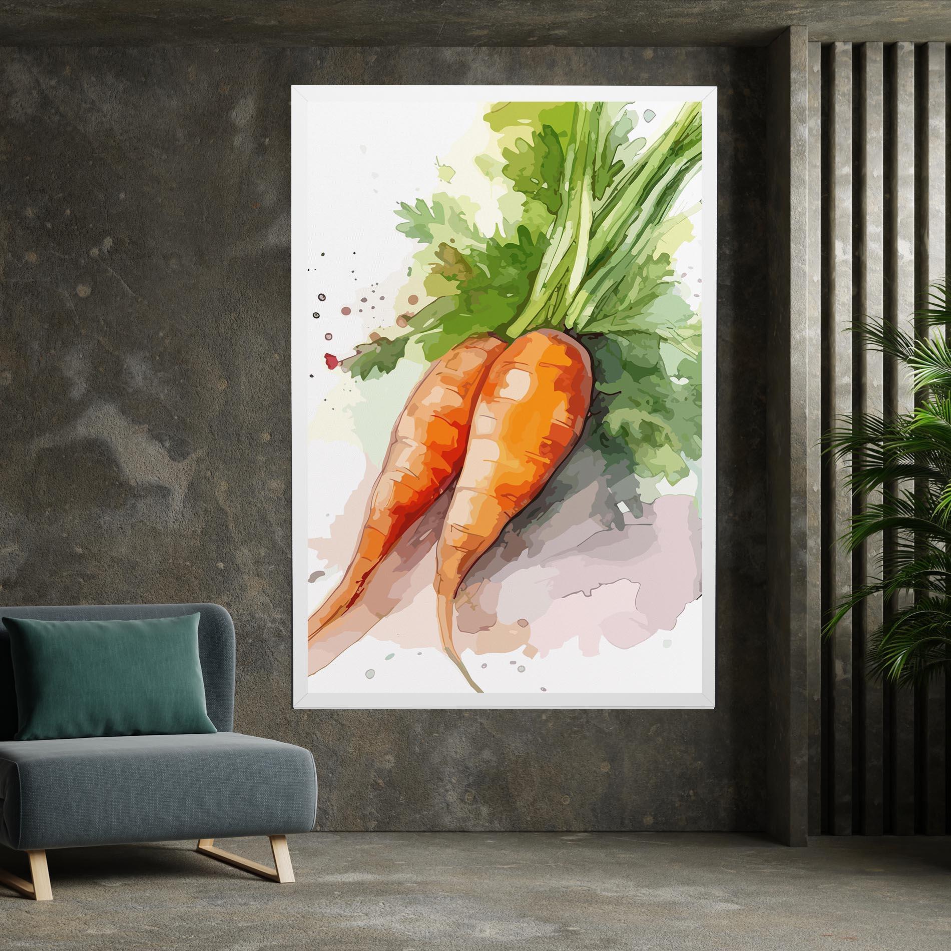 Vászonkép Carrot Watercolor mockup 7